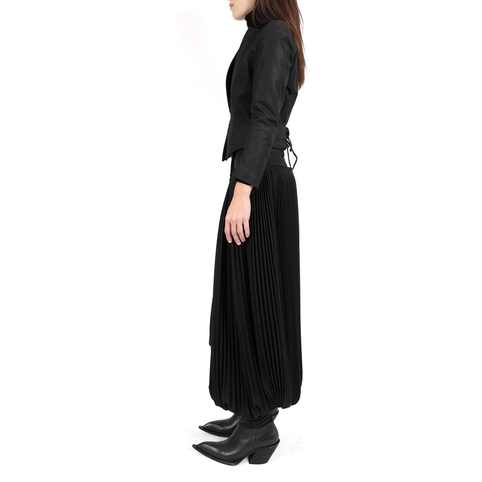 Haider Ackermann FW06 Cropped Tailored Jacket in Black Cotton Size XS / US 0-2 / IT 36-38 - 5 Thumbnail