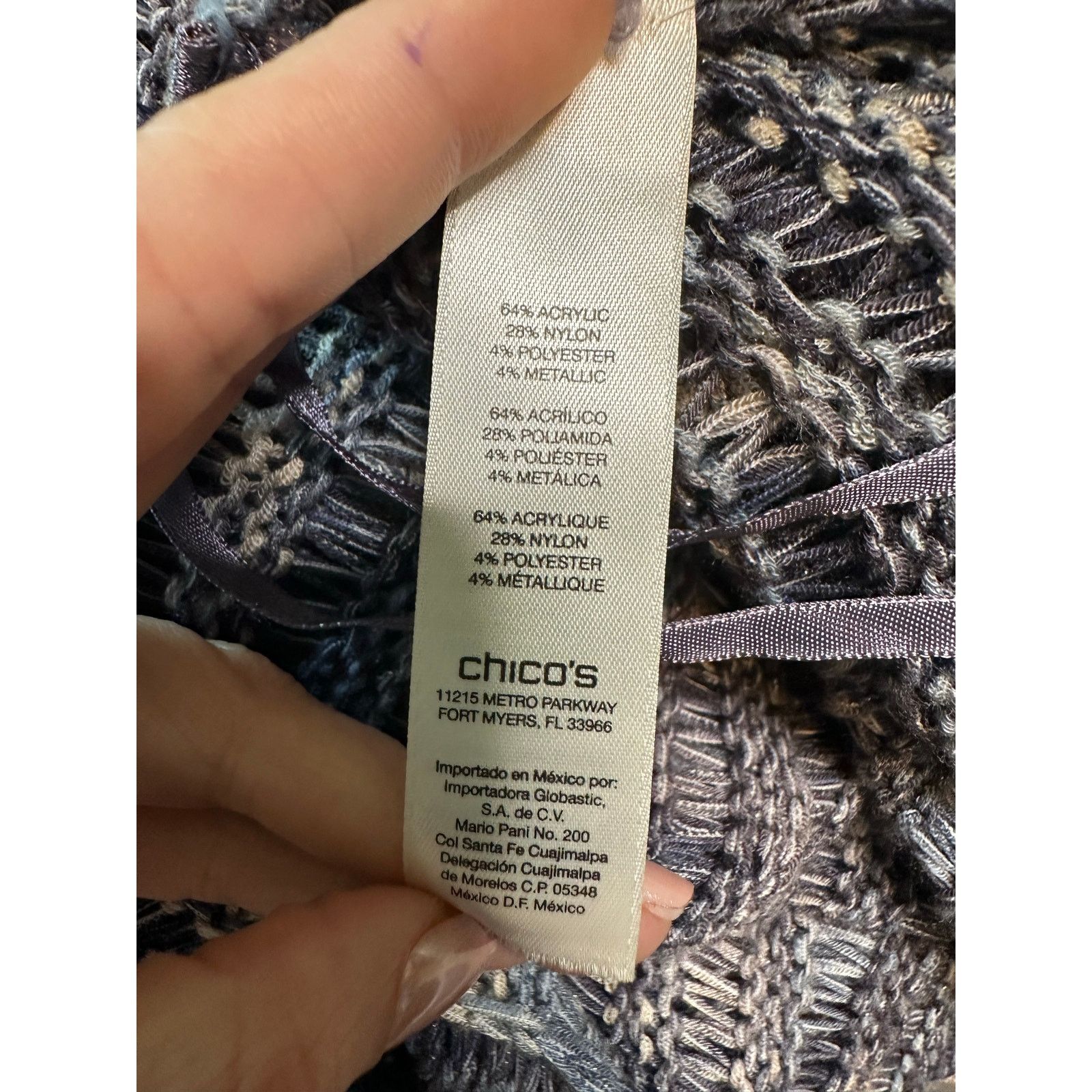 Chicos Chicos blue sleeveless long vest kimono cardigan size 1 - M Size M / US 6-8 / IT 42-44 - 5 Thumbnail
