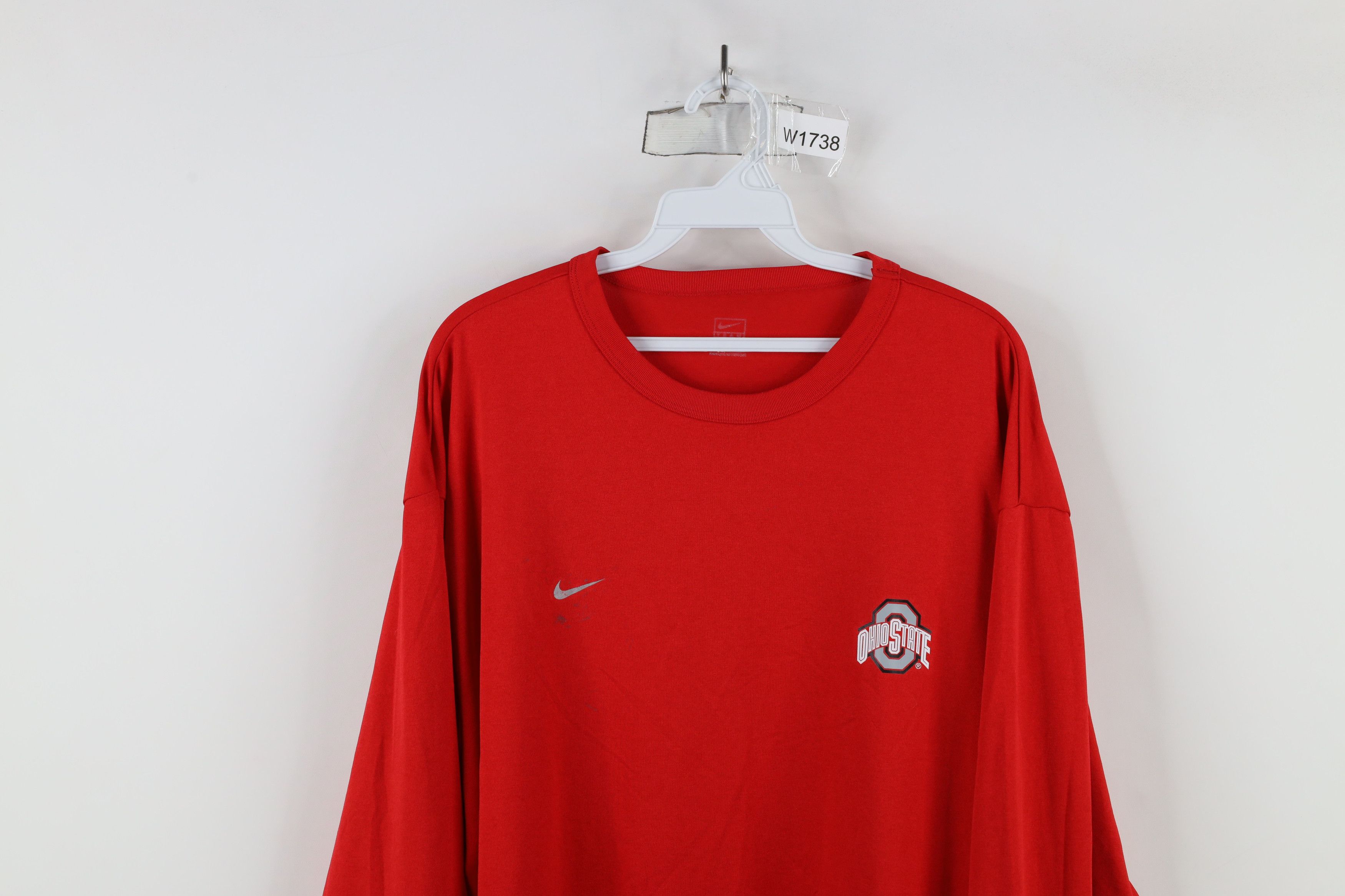 Nike × Vintage Vintage Nike Swoosh Ohio State University Long Sleeve Shirt Size US XL / EU 56 / 4 - 2 Thumbnail