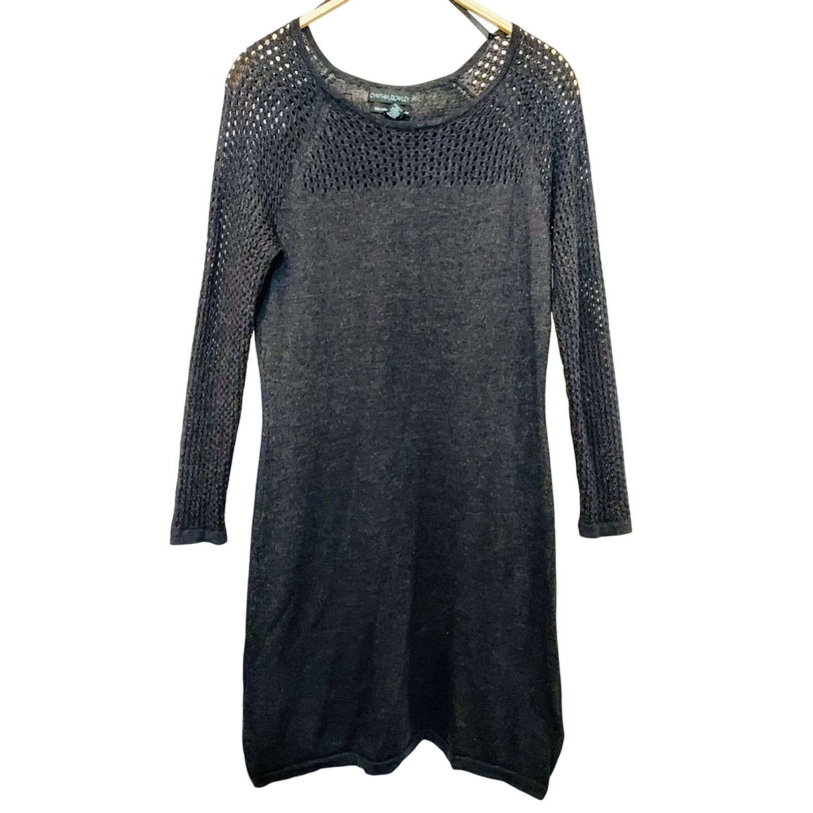 cynthia rowley knit dress 100% Merino Wool Gray Open Sweater Simplicity pattern