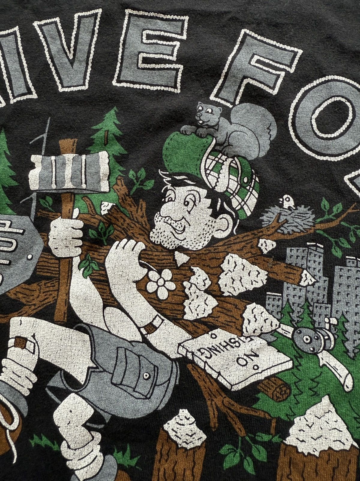 Vintage Vintage 90s I Live For Camping Graphic Tee Size US L / EU 52-54 / 3 - 4 Thumbnail