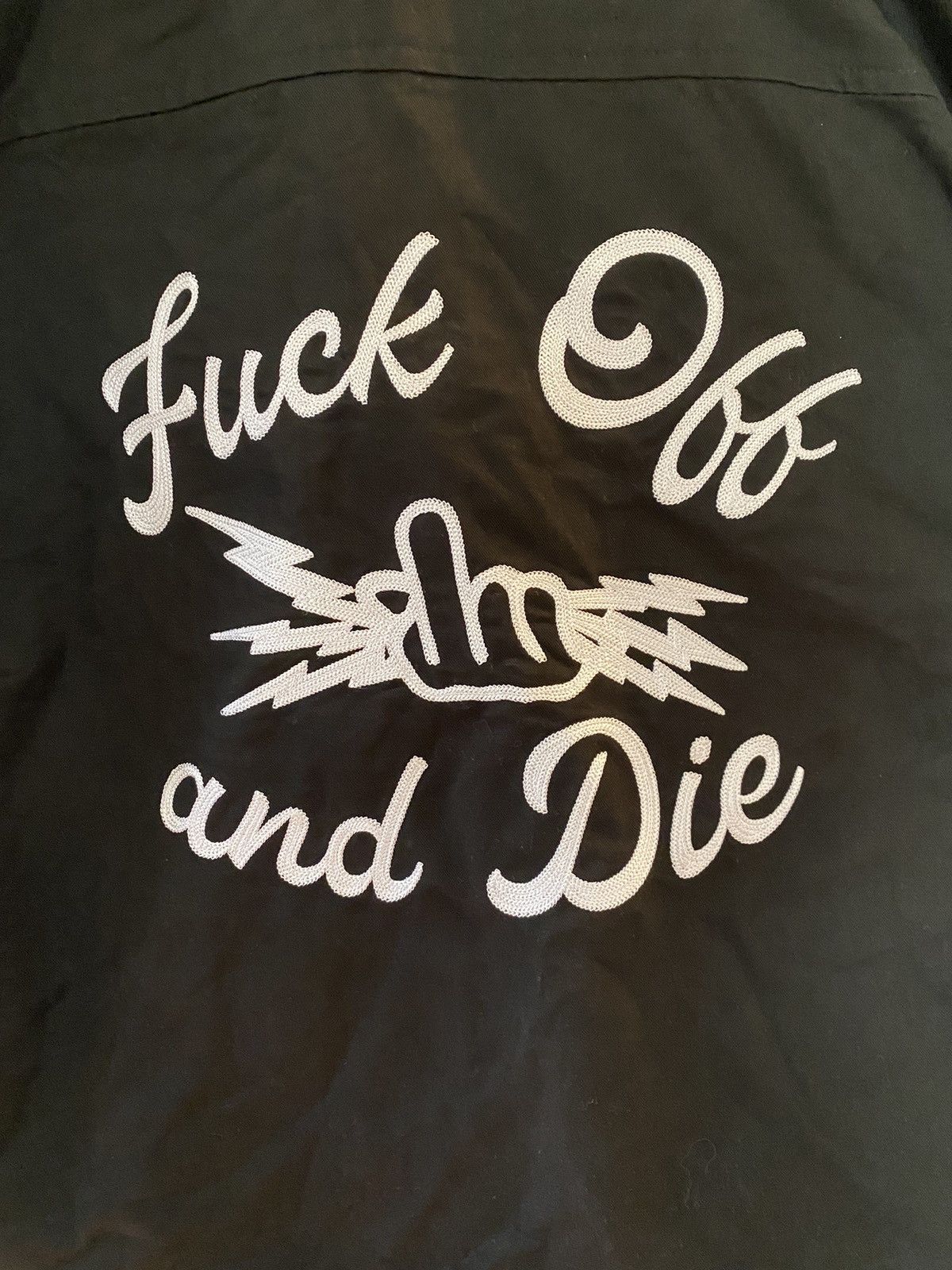 Fuck The Population FTP Logo Tape Zip Up Work Shirt Black Size US M / EU 48-50 / 2 - 2 Thumbnail