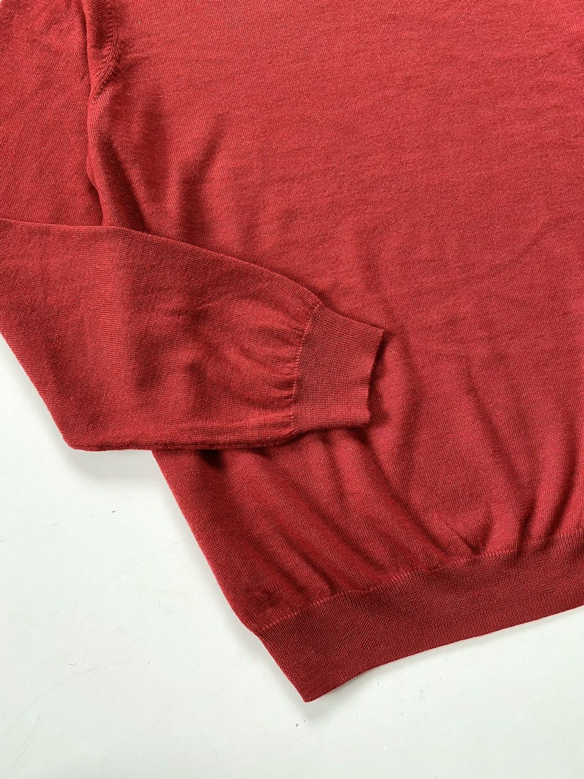 Kiton $1450 Kiton Napoli 100% Cashmere V-Neck Sweater Burgundy Red Size US L / EU 52-54 / 3 - 7 Thumbnail