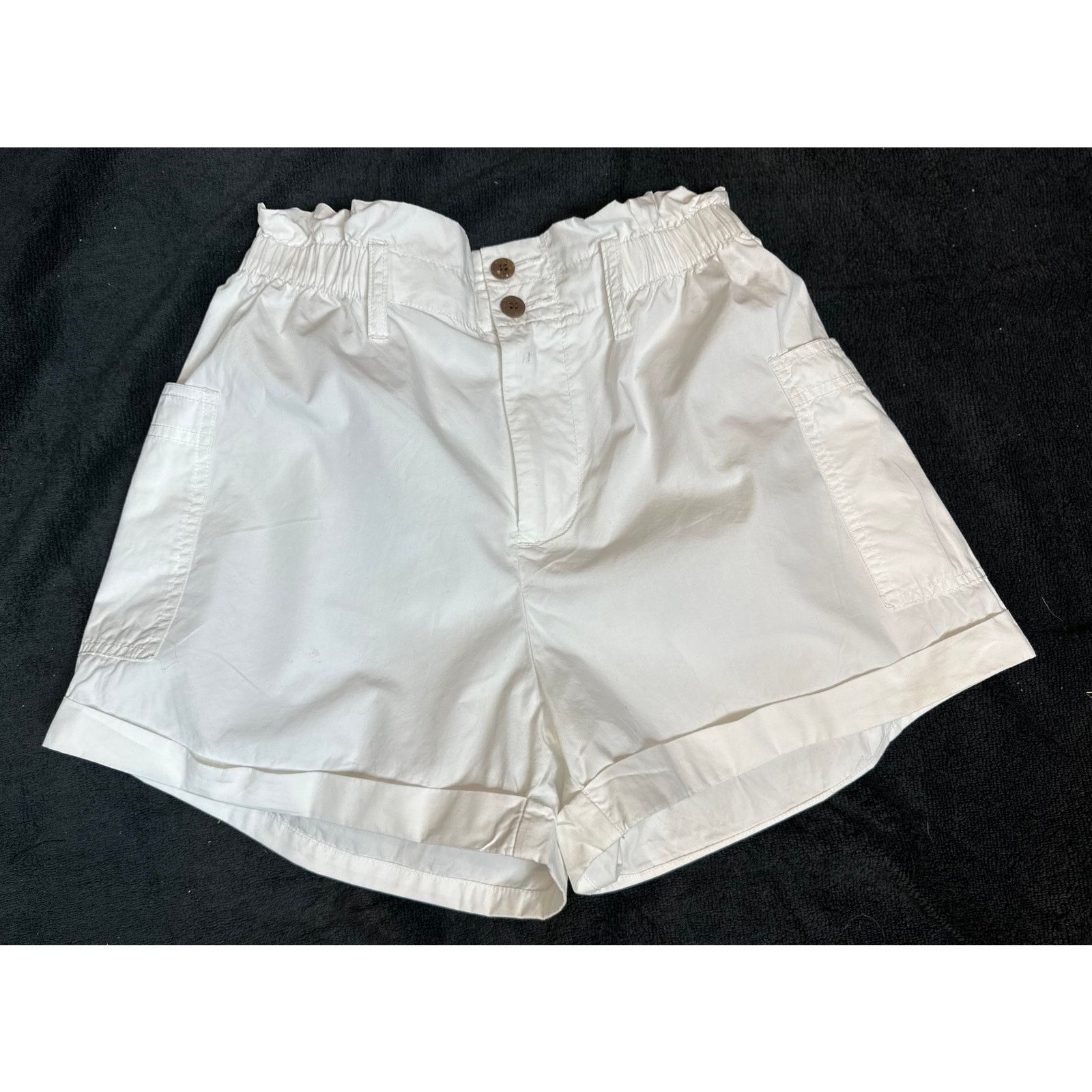 Urban Outfitters Paper Bag Waist Hip Pockets Urban Outfitters Shorts White S Size 27" / US 4 / IT 40 - 3 Thumbnail