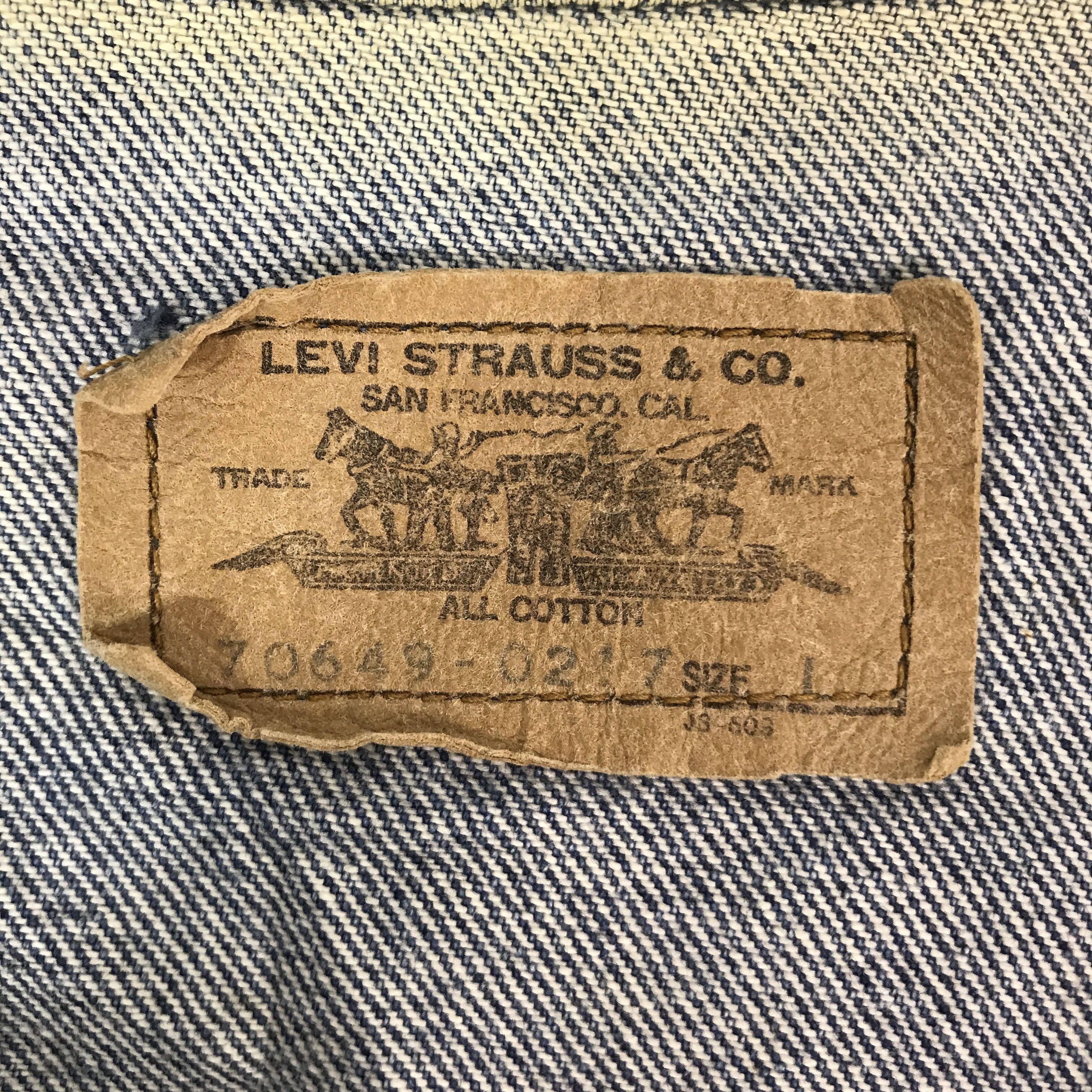 Levi's LEVI STRAUSS ORENG TAG TRACKET DENIM JACKET K63B6 Size US L / EU 52-54 / 3 - 9 Thumbnail