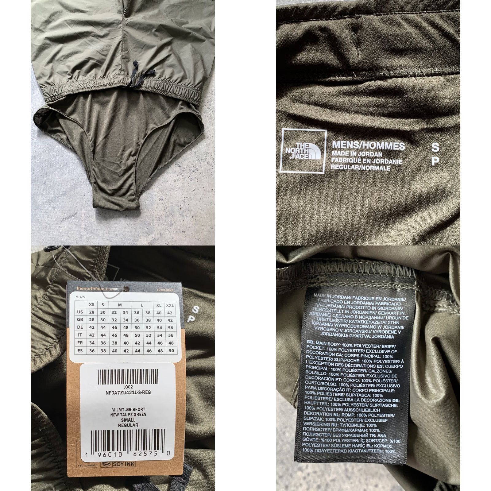 The North Face THE NORTH FACE LIMITLESS RUNNING SHORTS Men S Green Athletic Polyester Short Size US 29 - 8 Thumbnail