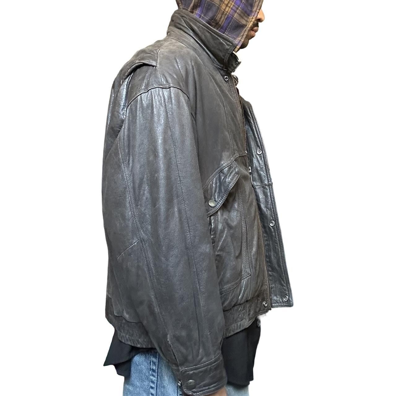 Leather Vintage Canton Ridge Retro Brown Leather Bomber Jacket - XL Size US XL / EU 56 / 4 - 5 Thumbnail