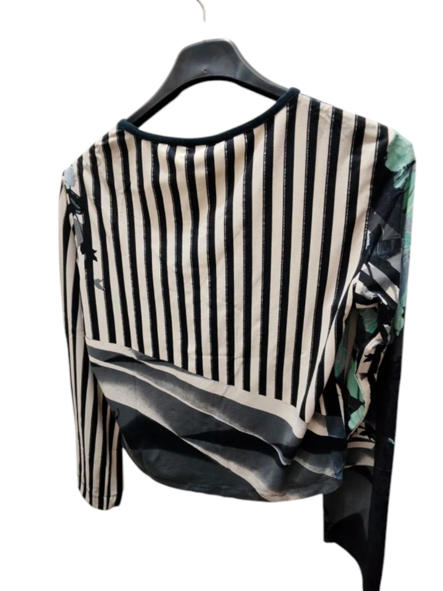 Just Cavalli Floral Stripe Mesh Top, Early 2000s