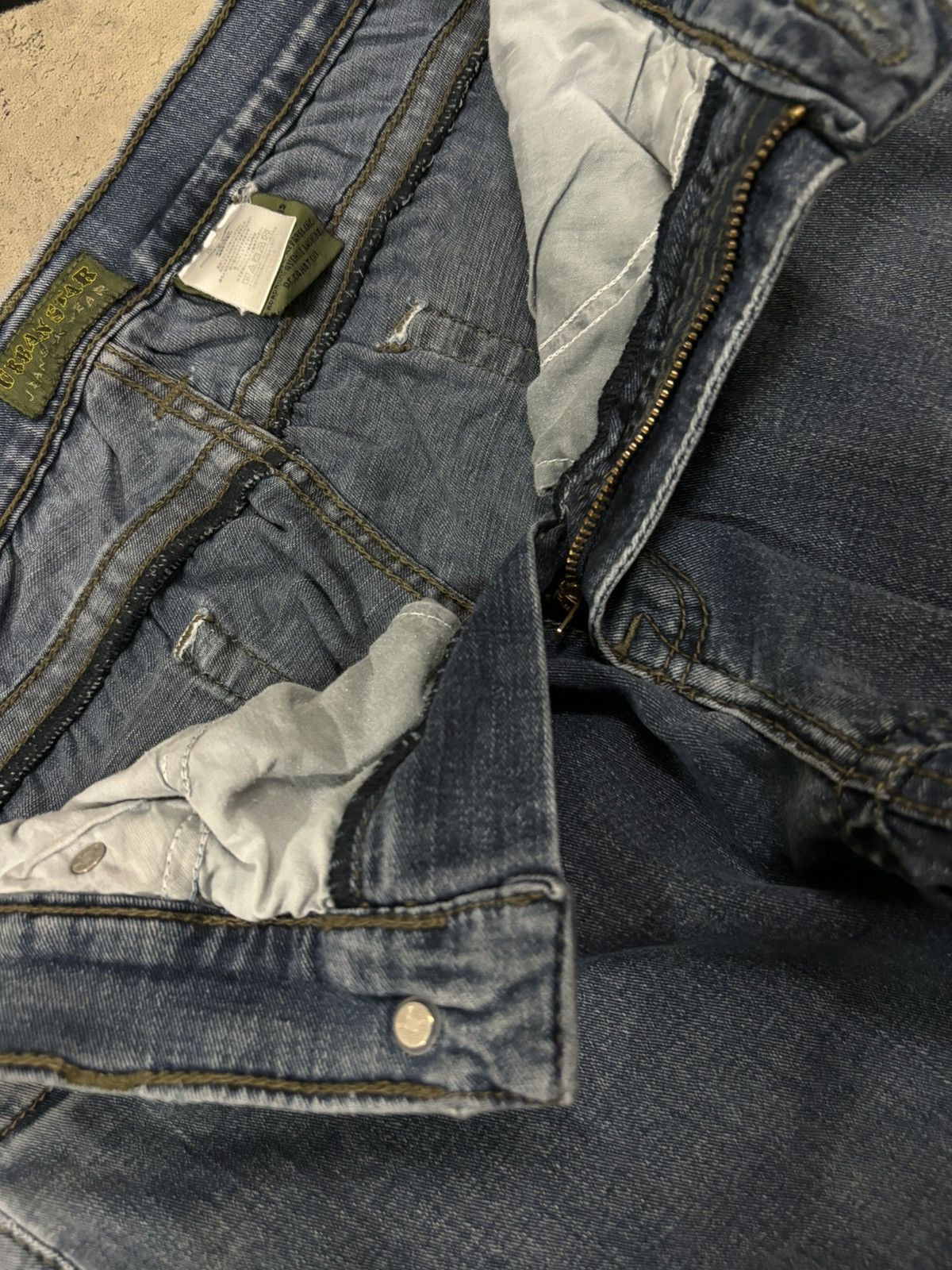 Hysteric Glamour Vintage Japanese Brand Faded Stretch Flare Leg Ripped Jeans Size US 32 / EU 48 - 18 Thumbnail