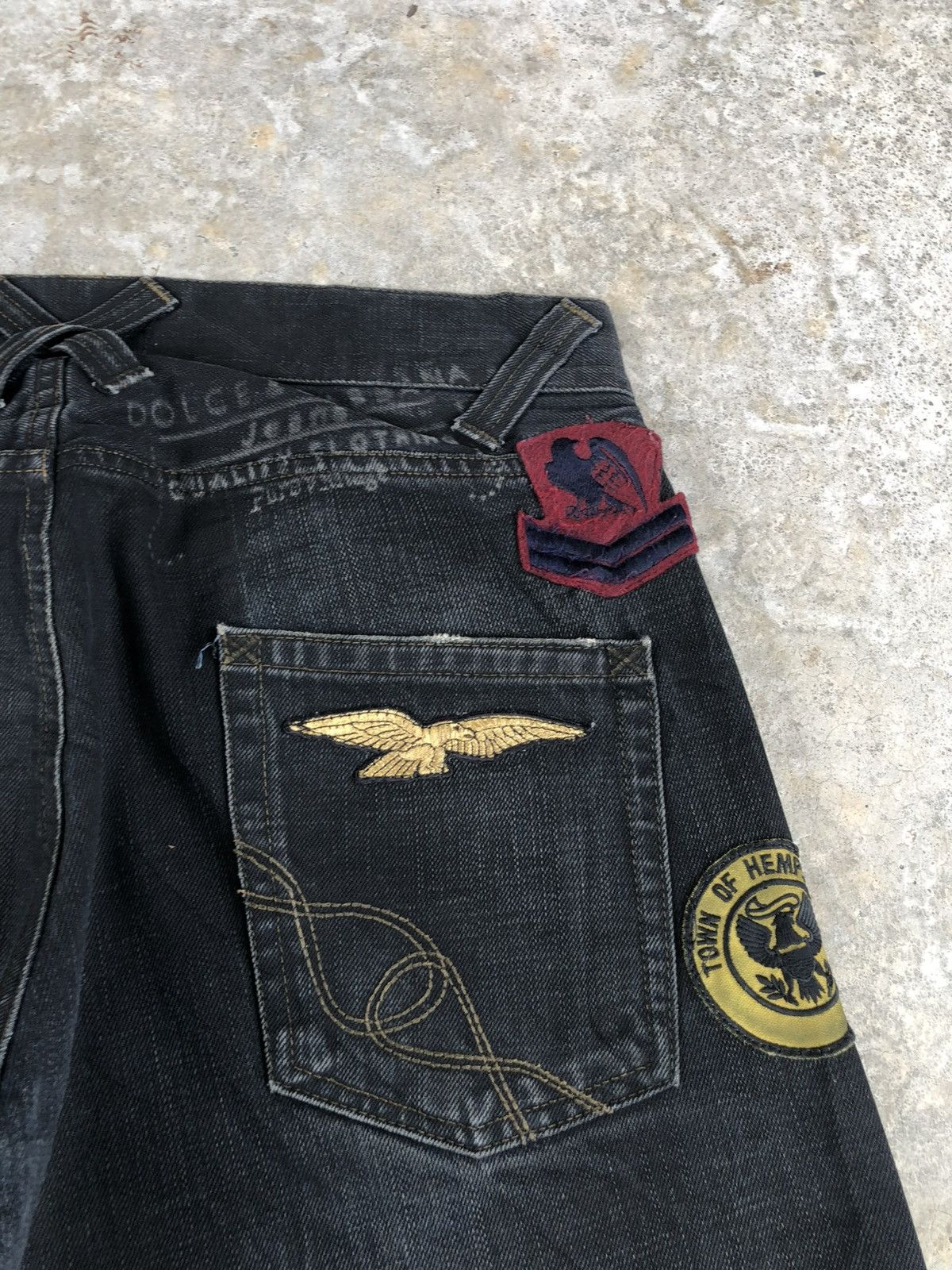 Dolce & Gabbana Dolce Gabbana Waxed Denim Wide Patchwork Size US 32 / EU 48 - 17 Thumbnail