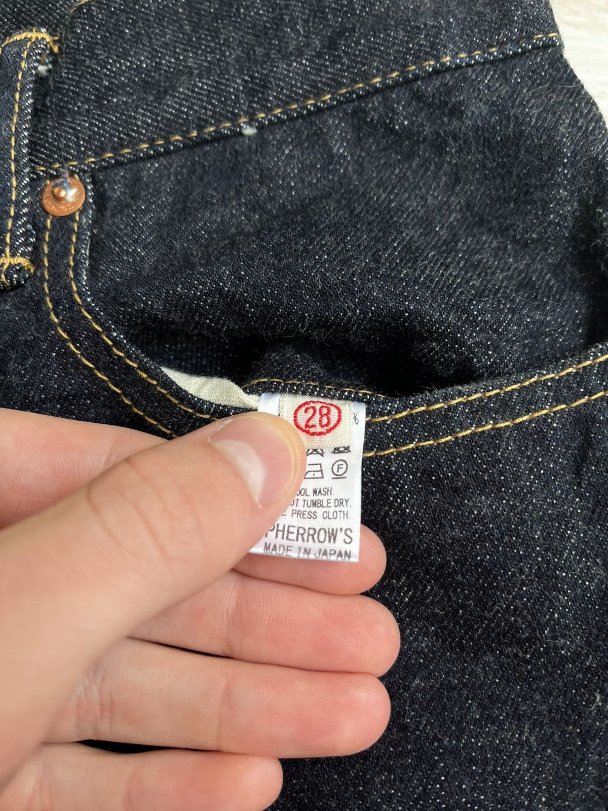 Japanese Brand Pherrows Stormy Blue Lot 441 Selvedge Blue Denim Jeans 28/36 Size US 28 / EU 44 - 12 Thumbnail