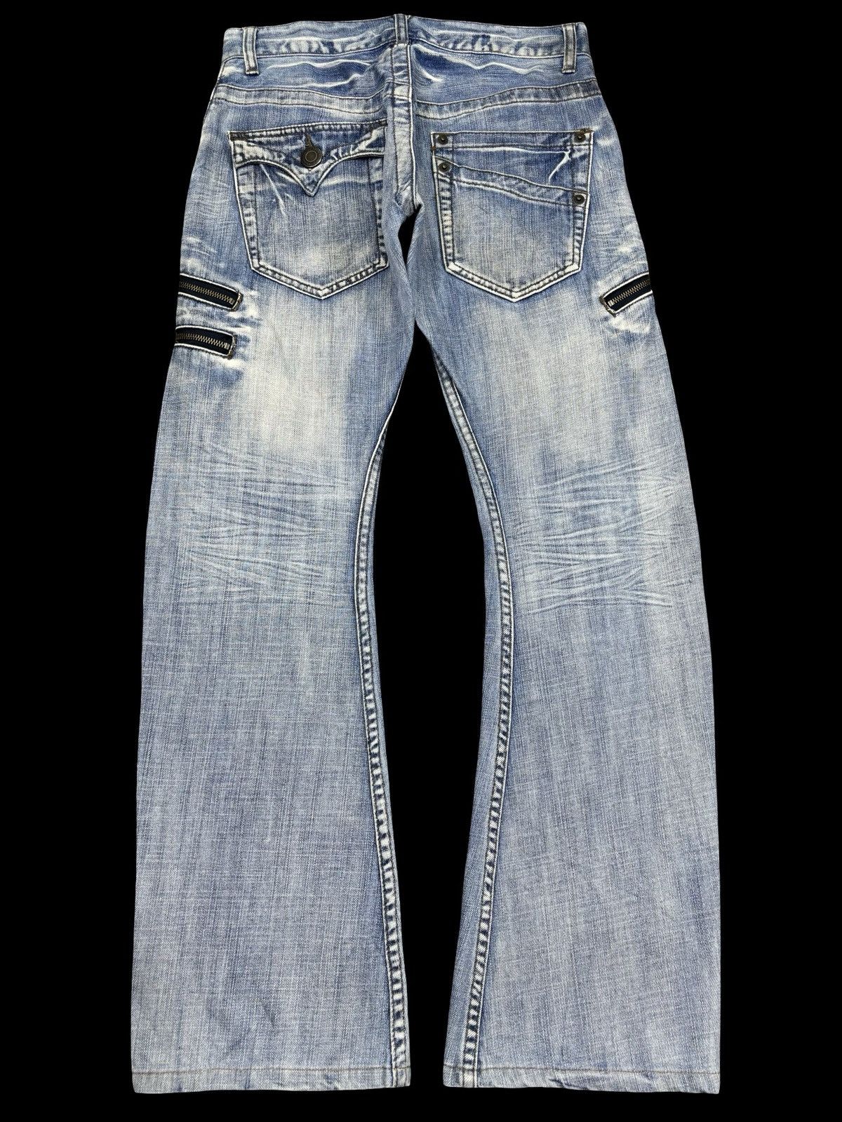 Japanese Brand 💥Curve Flare💥Rattle Trap Zipper Light Wash Curve Jeans F984 Size US 30 / EU 46 - 2 Thumbnail