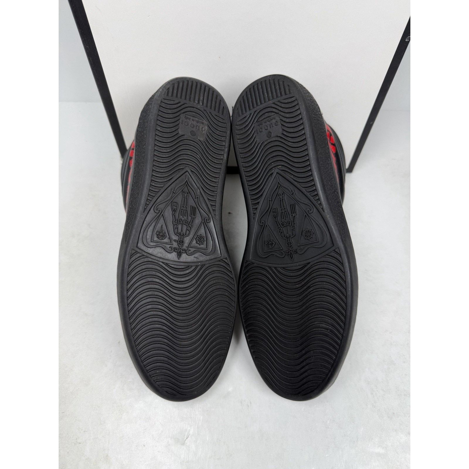 Gucci Size 6US - Gucci Ace Band High Top Leather Black Size US 6 / EU 39 - 7 Thumbnail