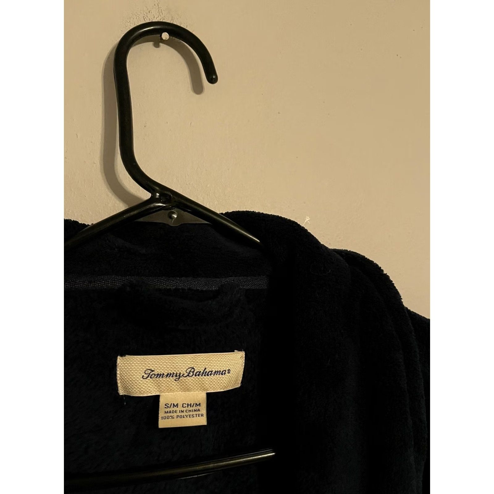Tommy Bahama Tommy Bahama Navy Blue Fleece Bathrobe Mens Small/Medium S/M Soft Plush Robe Size US S / EU 44-46 / 1 - 3 Thumbnail