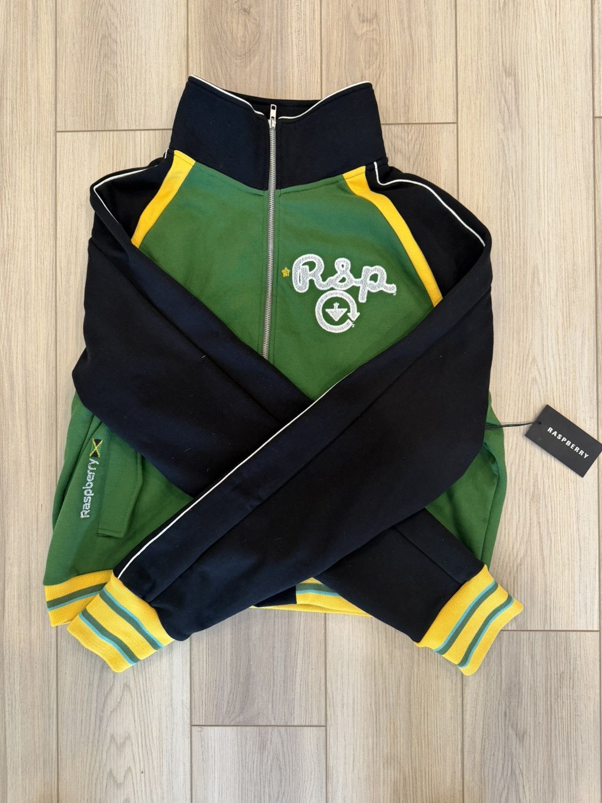 The GV Gallery Raspberry Hills Track Jacket Green Black Zip Up Rare Size US XXL / EU 58 / 5 - 1 Thumbnail