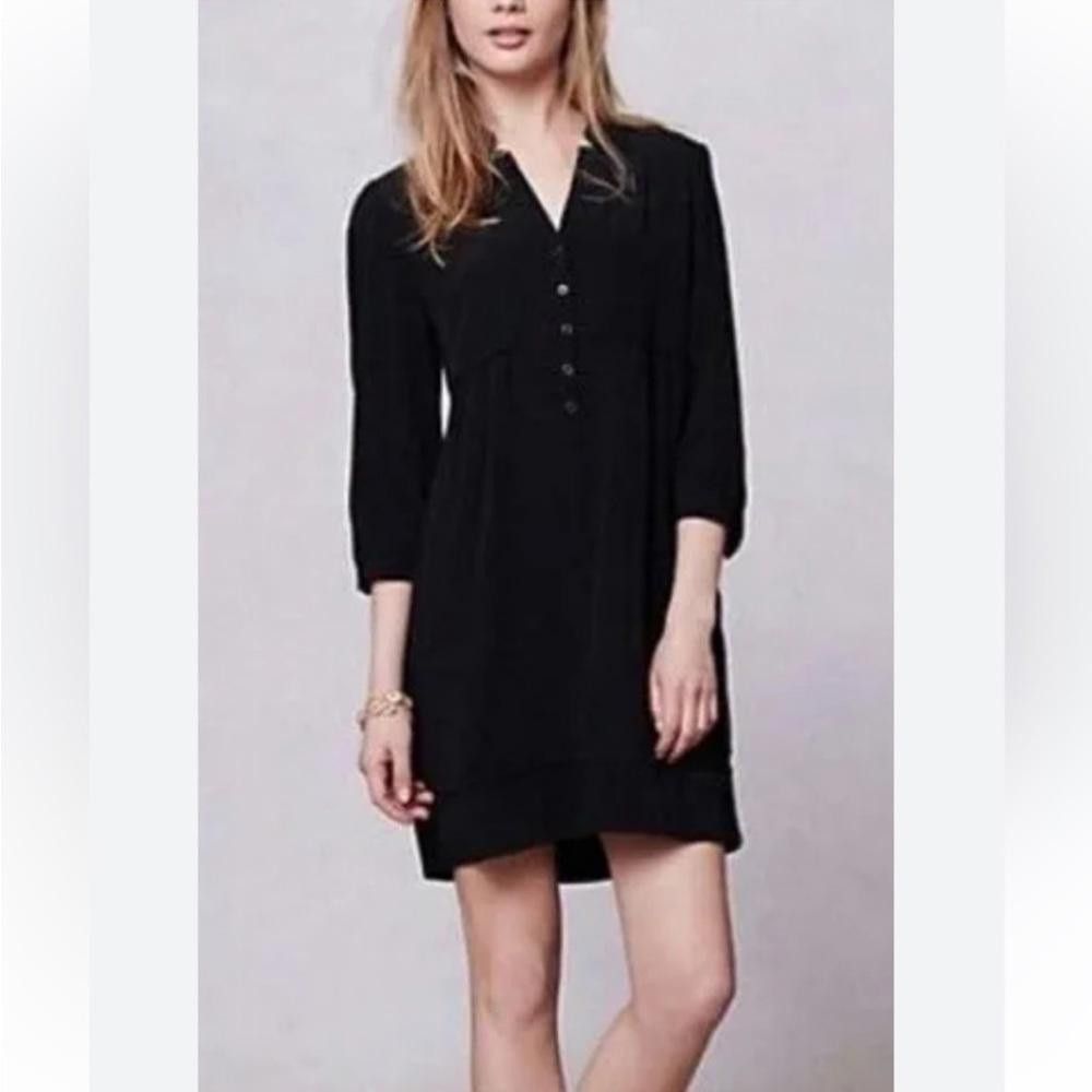 Designer Anthropologie l Maeve Taryn Crepe Shift Dress Size 2 Size XS / US 0-2 / IT 36-38 - 8 Thumbnail