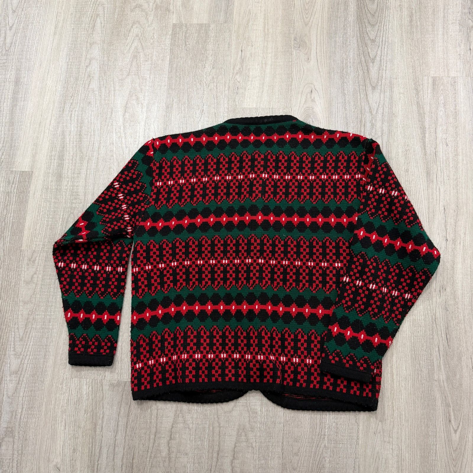 Vintage Vintage Tally Ho Cardigan Sweater Size XL Holiday Tartan Size XL / US 12-14 / IT 48-50 - 6 Thumbnail
