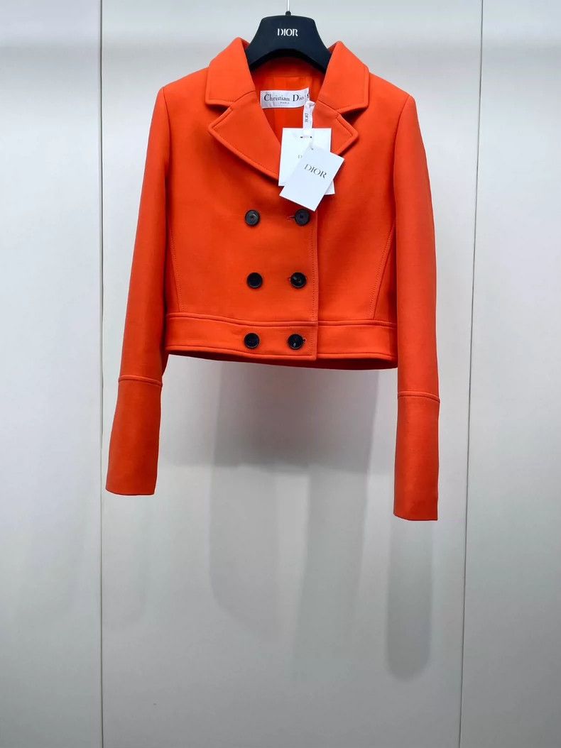 Dior Dior 22 Spring and Summer Bright Orange Double-breasted Jac Size XS / US 0-2 / IT 36-38 - 1 Thumbnail