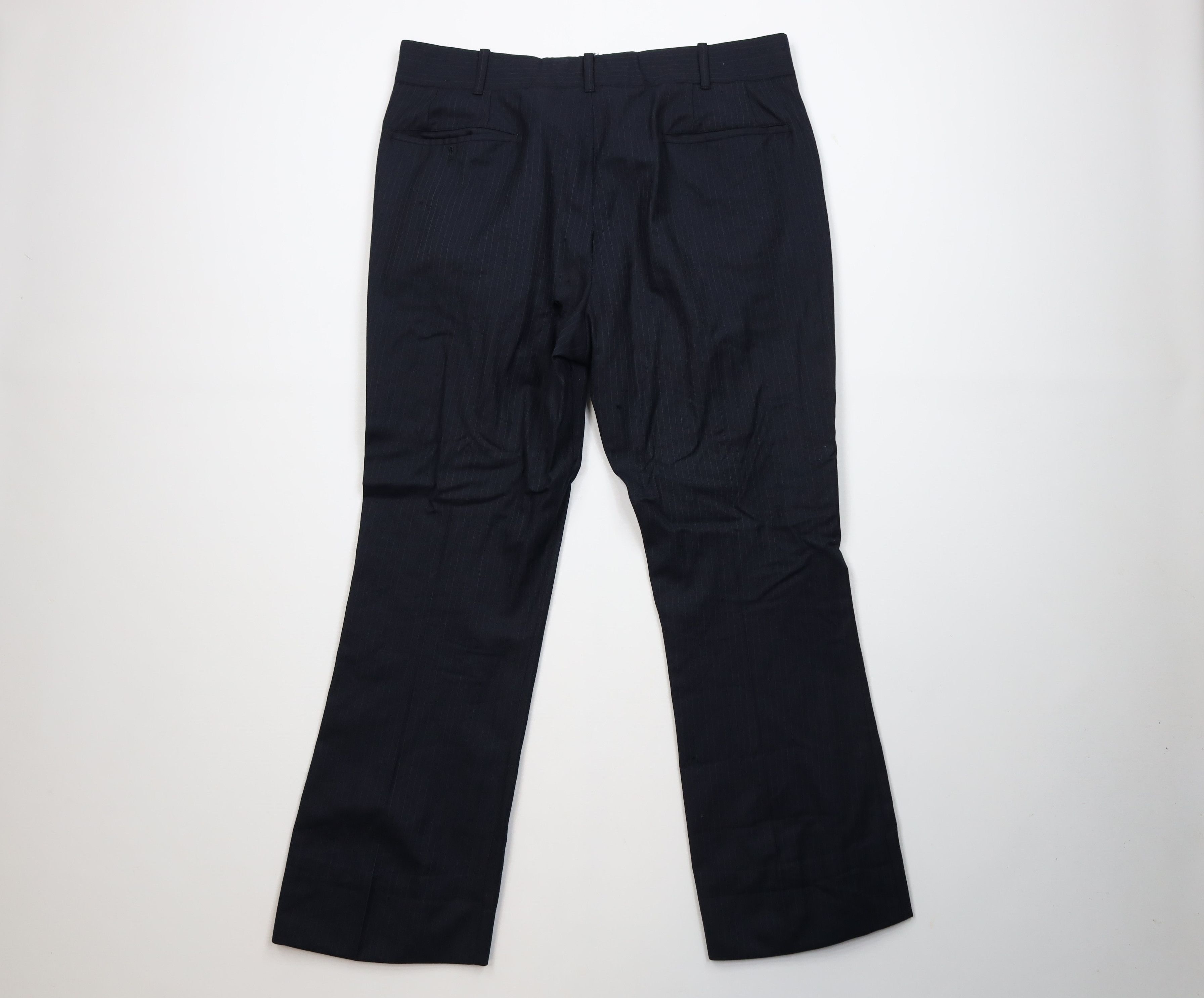 Vintage Vintage 70s Streetwear Wool Striped Wide Leg Chino Pants Size US 38 / EU 54 - 10 Thumbnail