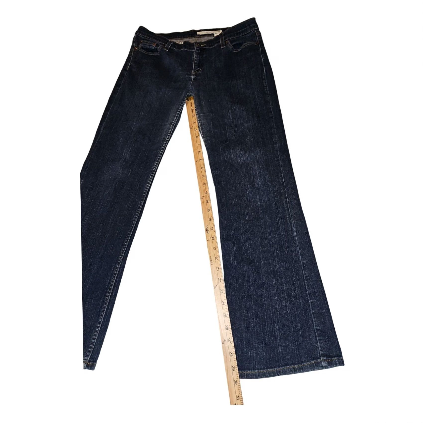 DKNY DKNY Jeans 14R Women Bootcut Denim 5-Pocket Blue Spandex Cotton Mid Rise Regular 30in Inseam Embroidered Button Zip Casual Preppy Hipster Women Size 36" / US 14 / IT 50 - 6 Thumbnail