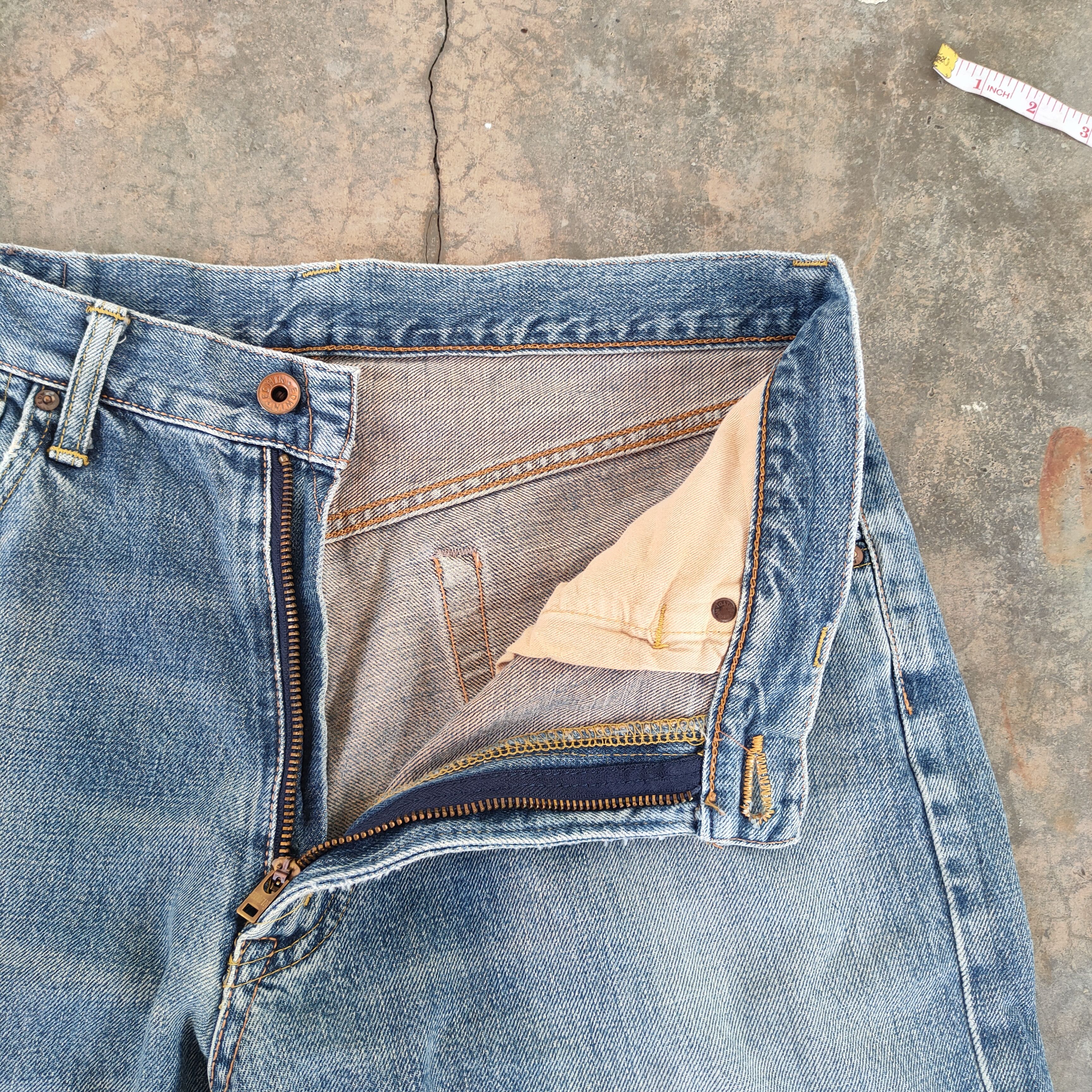 Edwin W34 VINTAGE EDWIN 505X SELVEDGE FADED DENIM PANTS Size US 34 / EU 50 - 7 Thumbnail