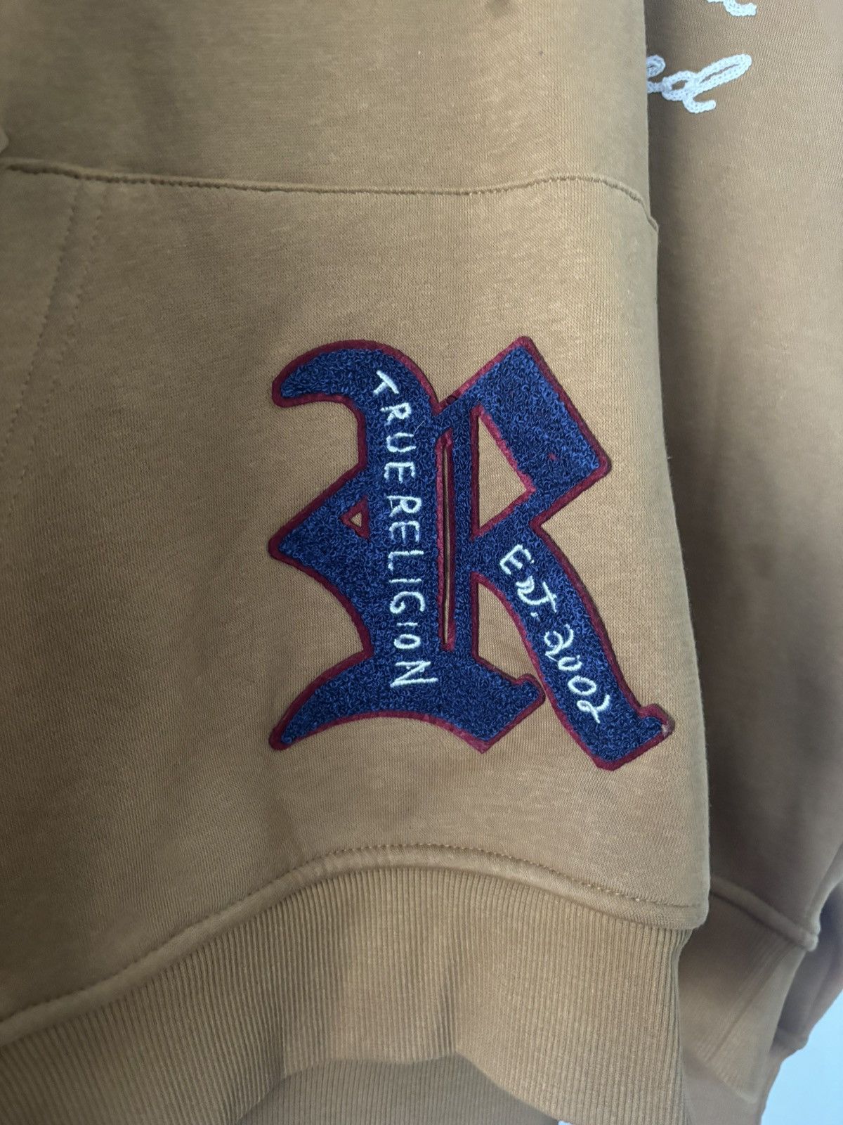 True Religion Patch Hoodie Embro In Caramel Size US M / EU 48-50 / 2 - 5 Thumbnail