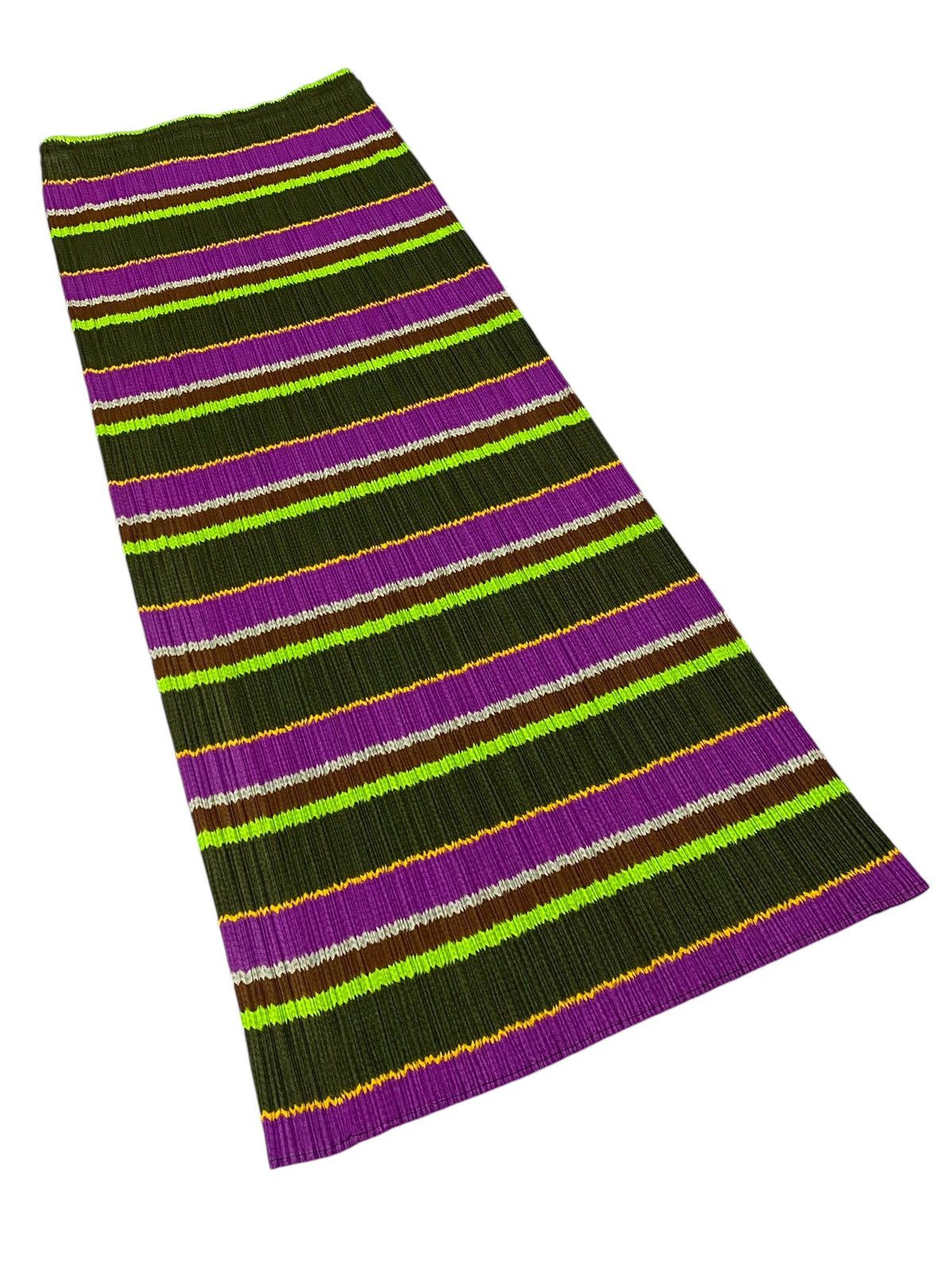 Issey Miyake × Pleats Please Issey Miyake Pleats Please Striped Multicolor Pleated Skirt Size 28" / US 6 / IT 42 - 19 Thumbnail