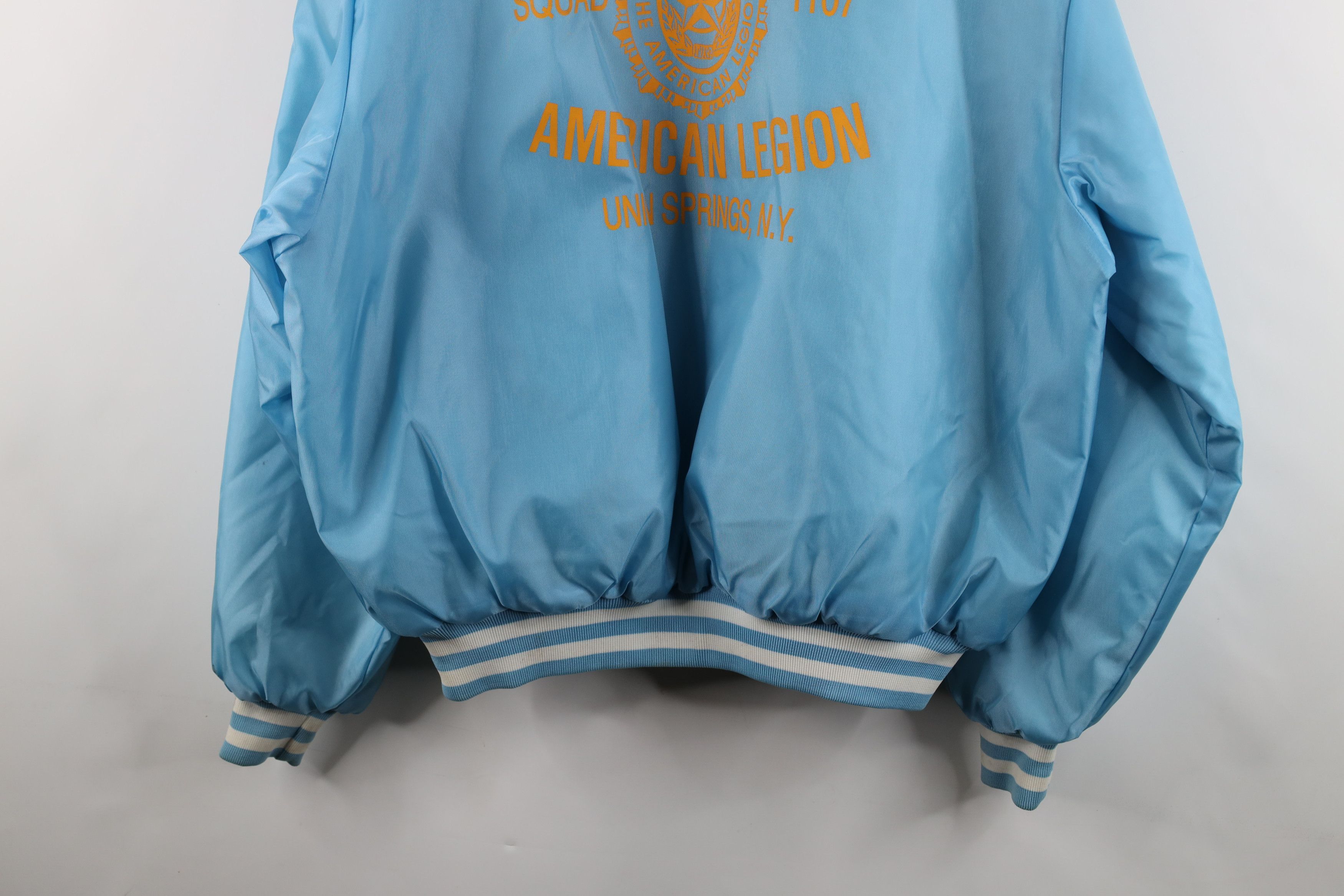 Vintage Deadstock Vintage 70s Legion Striped Satin Bomber Jacket USA Size US XL / EU 56 / 4 - 16 Thumbnail