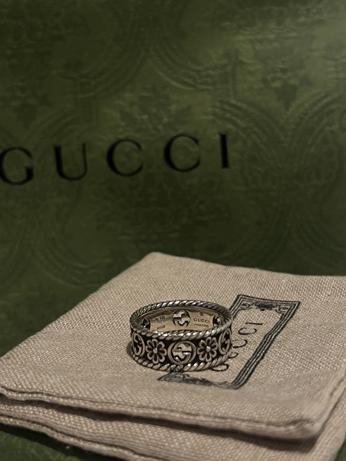 Gucci silver GG flower ring Size ONE SIZE - 1 Thumbnail