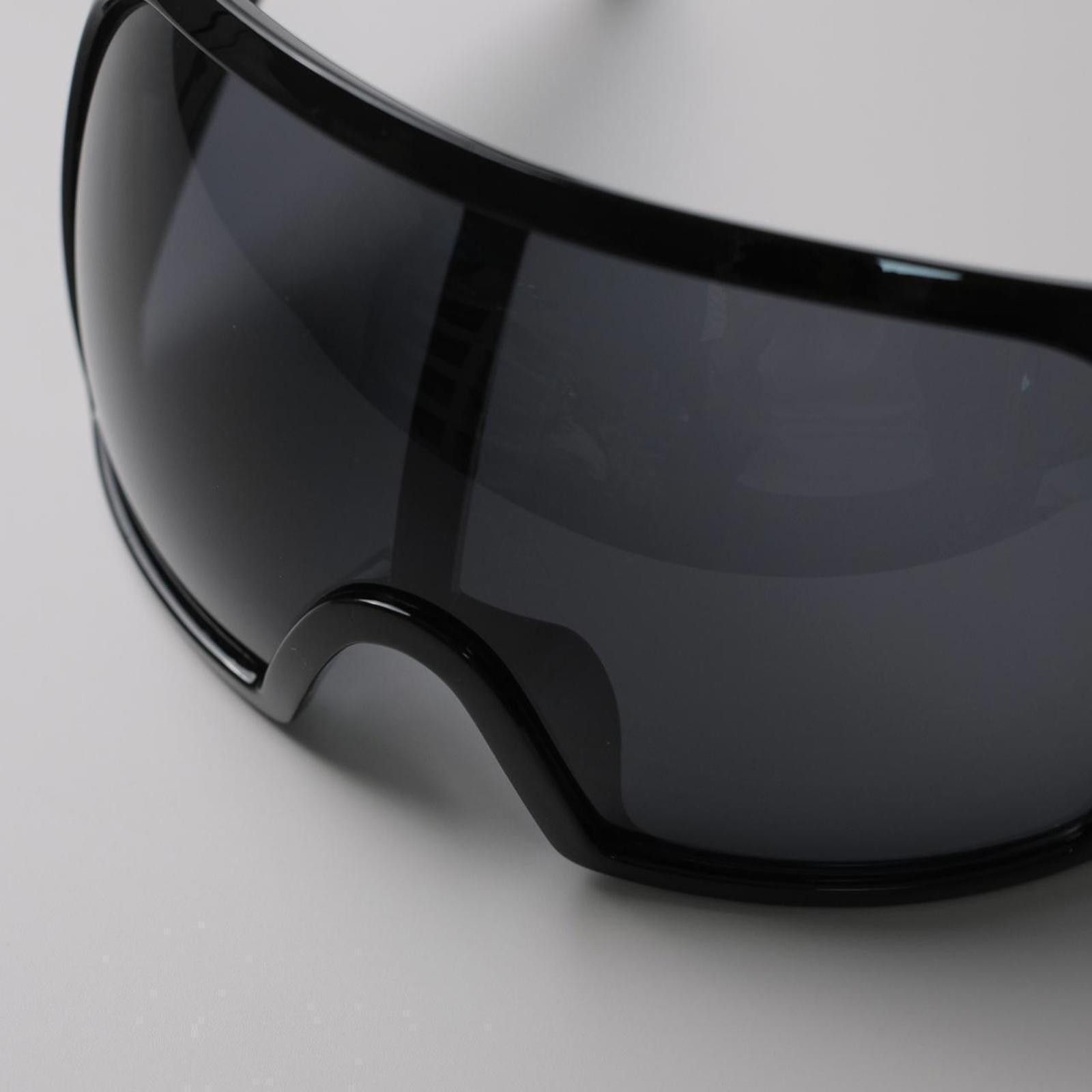 Japanese Brand Y2k Avant Garde Futuristic Oversized Black Sunglasses Unisex Size ONE SIZE - 4 Thumbnail