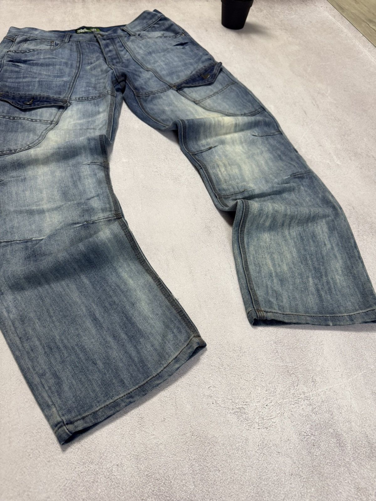 Japanese Brand × No Fear SICK🚨 No Fear Jeans Denim Pants Baggy Straight Wash Rap 90s Size US 36 / EU 52 - 2 Thumbnail