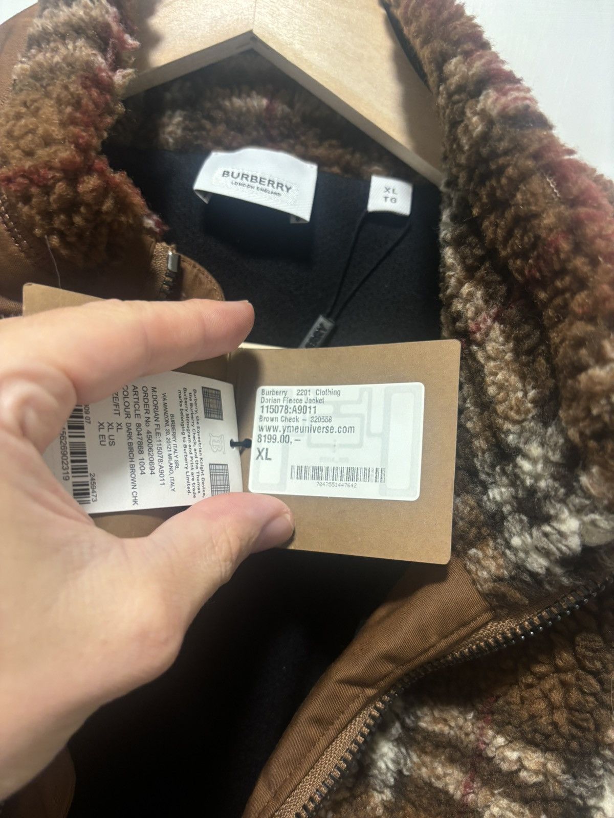 Burberry Burberry Brown Vintage Check Fleece Funnel Neck Jacket Size US XL / EU 56 / 4 - 10 Thumbnail