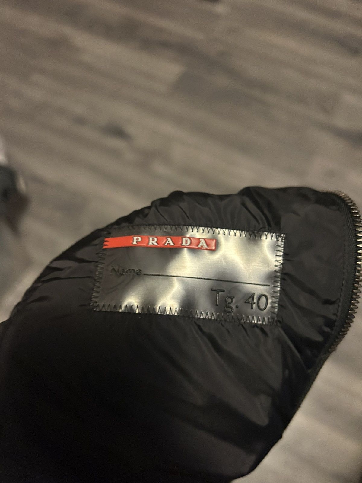 Prada Black Nylon Jacket with Wool and Leather Details Size S / US 4 / IT 40 - 14 Thumbnail