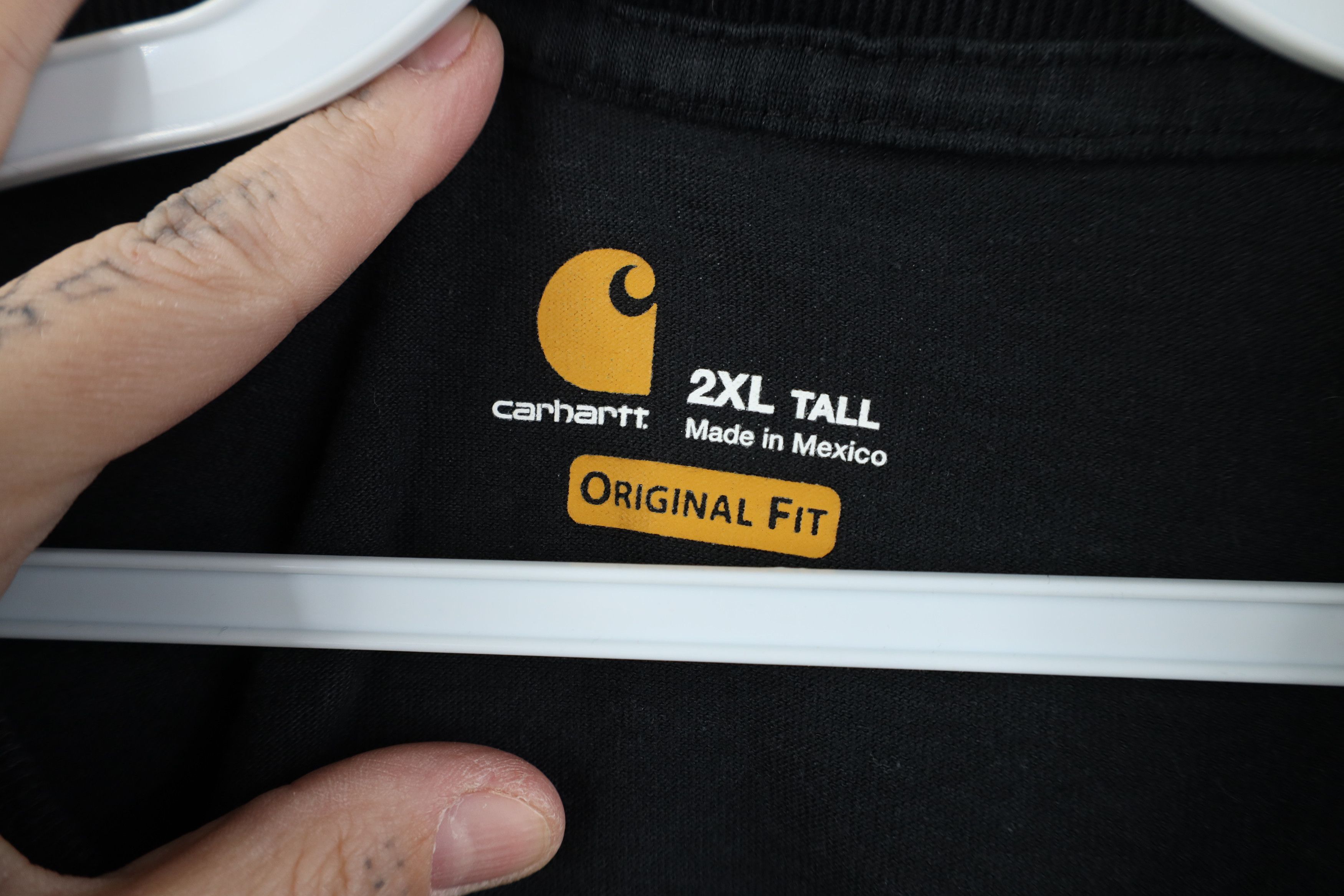 Carhartt Vintage Y2K Carhartt Heavyweight Cotton T-Shirt Black Pocket Size US XXL / EU 58 / 5 - 6 Thumbnail