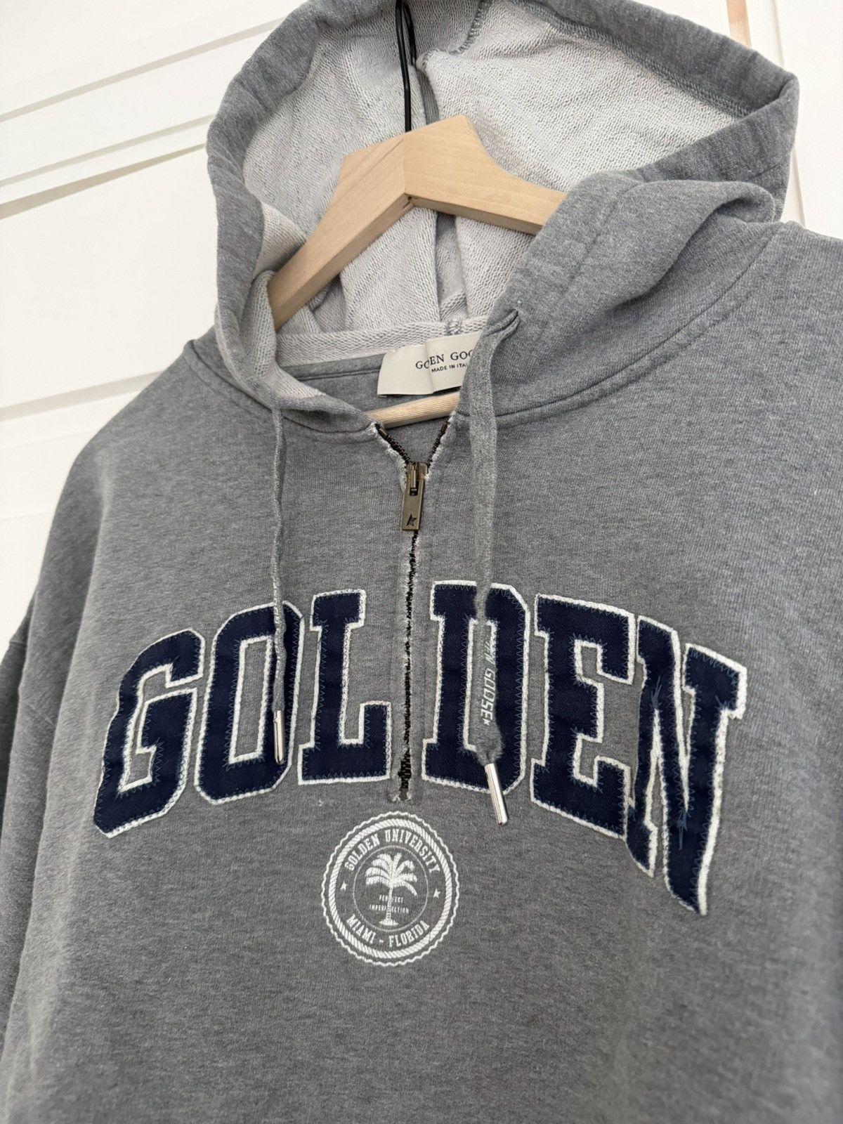 Golden Goose Golden Goose Logo Print Cropped Hoodie Size M Size M / US 6-8 / IT 42-44 - 3 Thumbnail