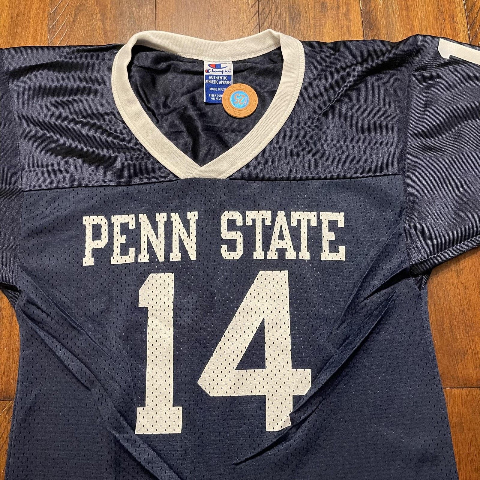 Champion Vtg Penn State Jersey Youth M NCAA Football Champion 14 90s Size US M / EU 48-50 / 2 - 3 Thumbnail