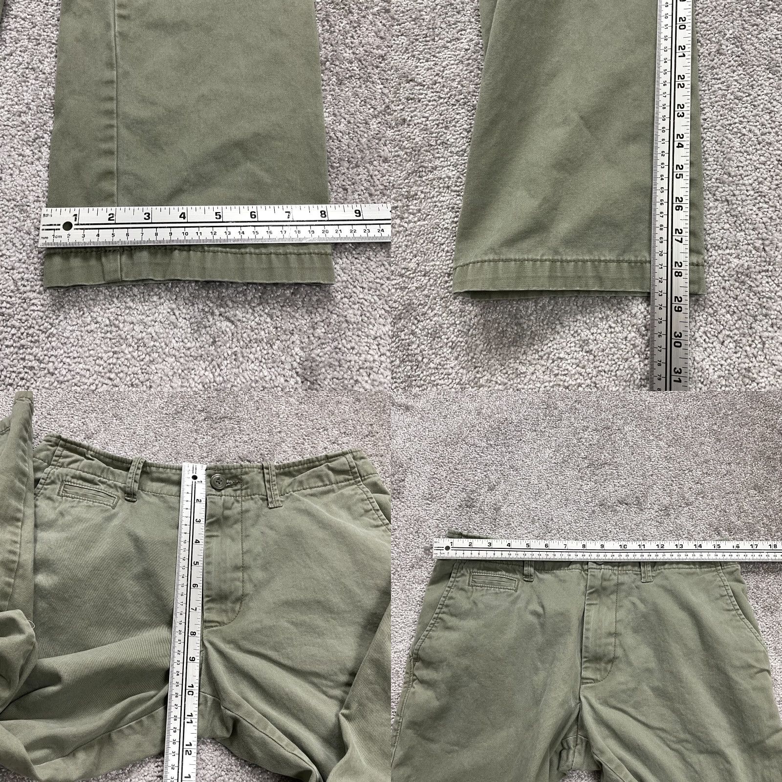 Old Navy NAVY Old Navy Chino Pants Mens 32x29 Army Green Straight Leg Flat Front Pocket Casual Size US 32 / EU 48 - 8 Thumbnail