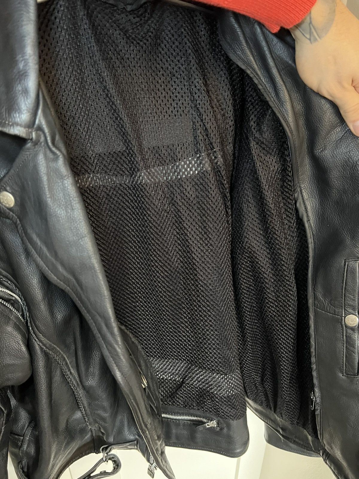 Vintage Vintage heavy leather biker jacket Size US XXL / EU 58 / 5 - 3 Thumbnail