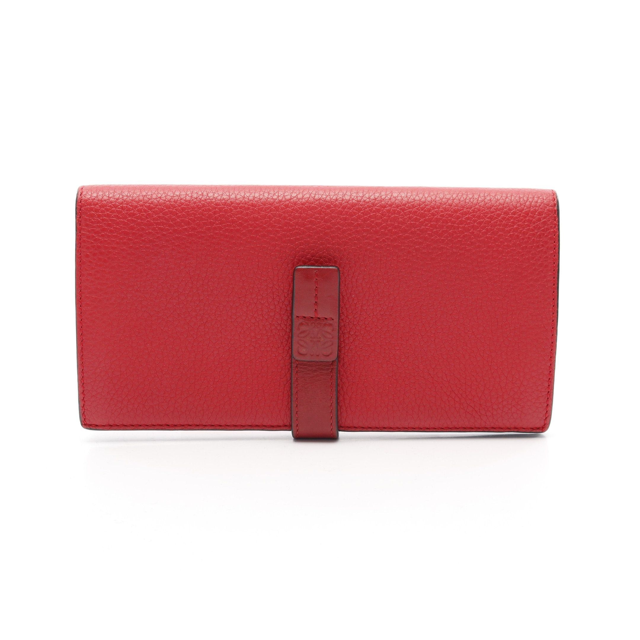 Loewe Loewe Vertical Wallet Large Bi-Fold Long Leather Red Size ONE SIZE - 1 Thumbnail