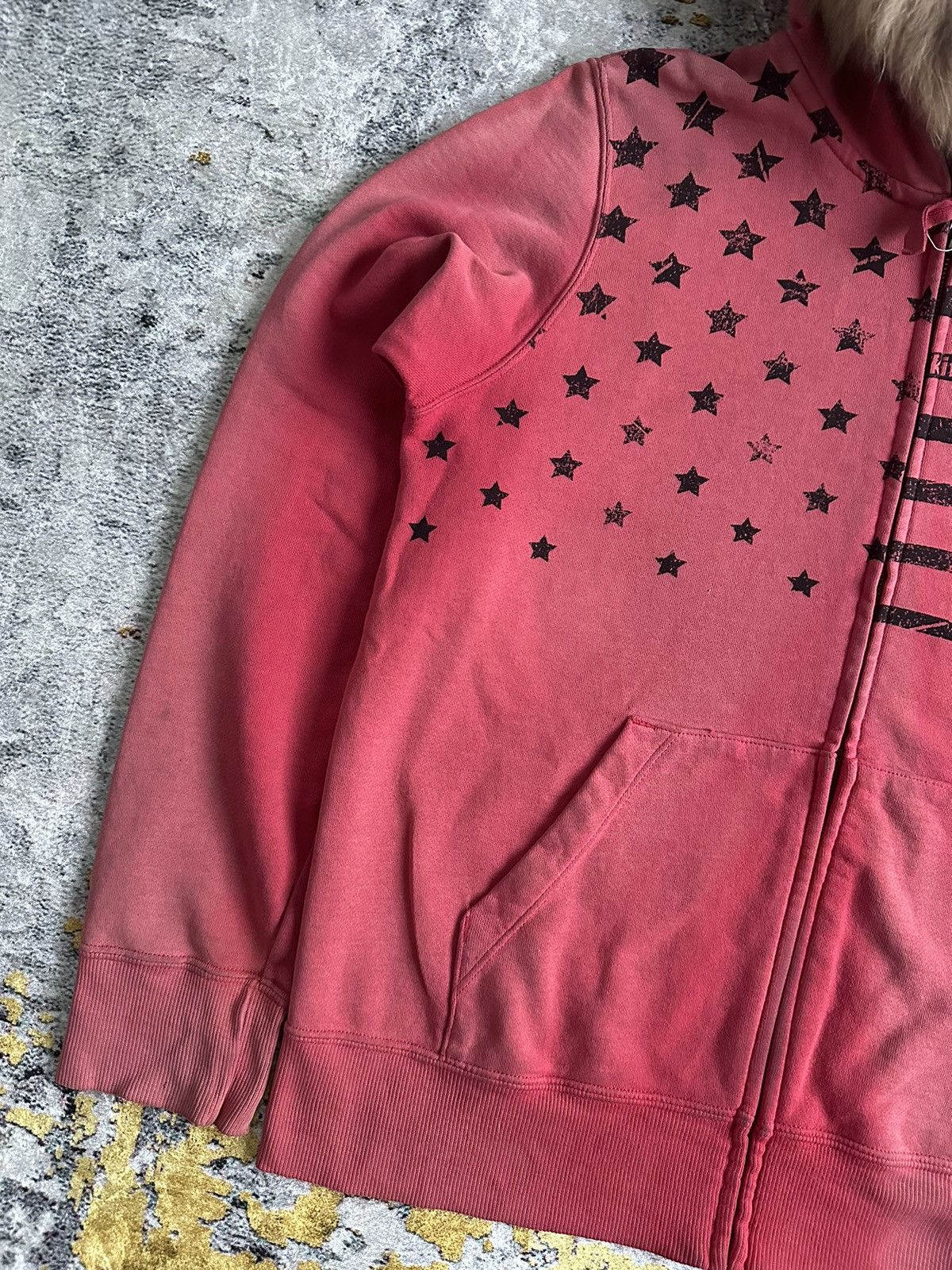 Hysteric Glamour CRAZY TRASHED JAPANESE POEM KITSON FUR ZIPHOODIE LGB STYLE Size US M / EU 48-50 / 2 - 3 Thumbnail