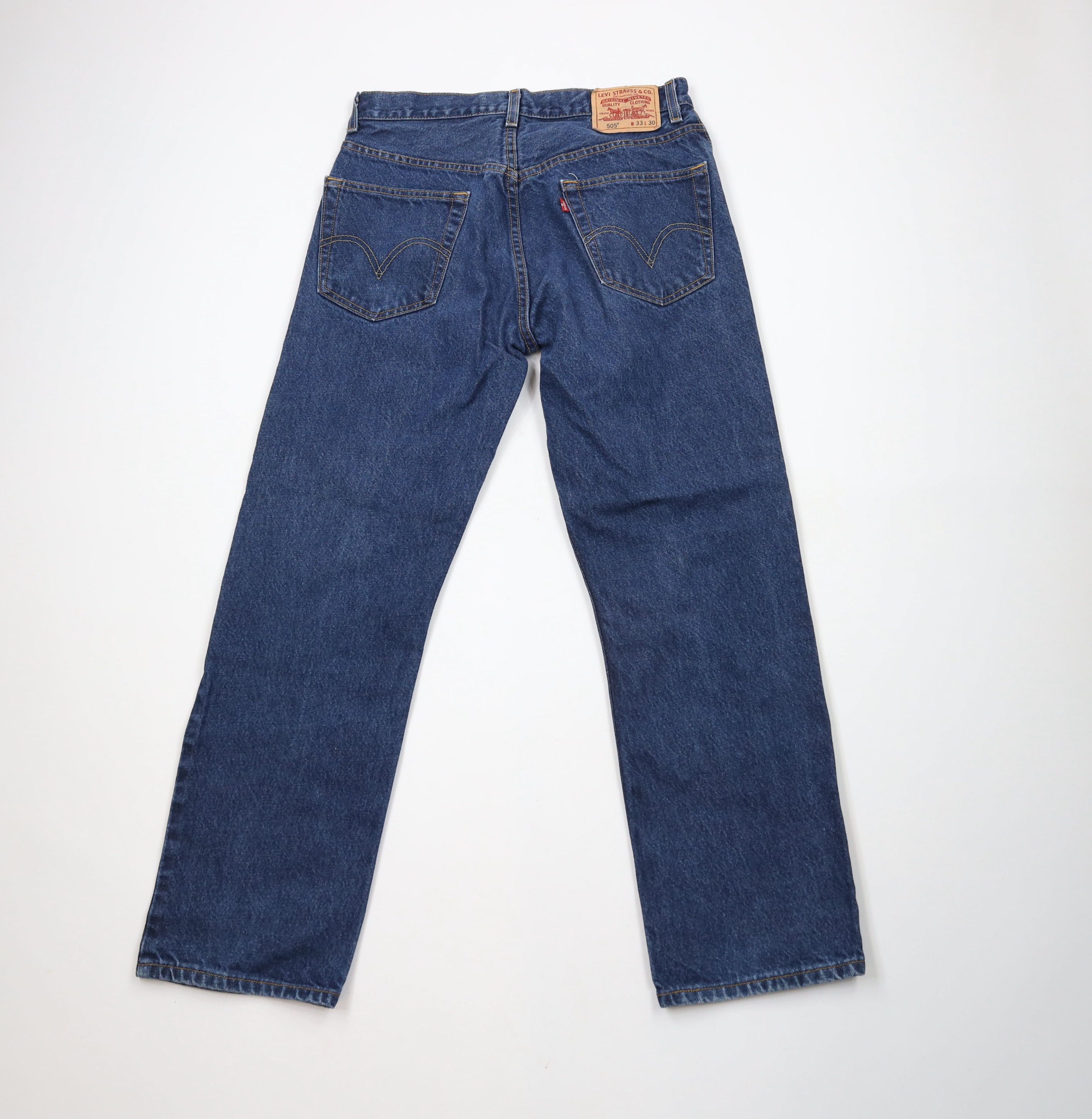 Levi's × Vintage Vintage Y2K Levis 505 Regular Fit Denim Jeans Blue Cotton Size US 33 - 8 Thumbnail