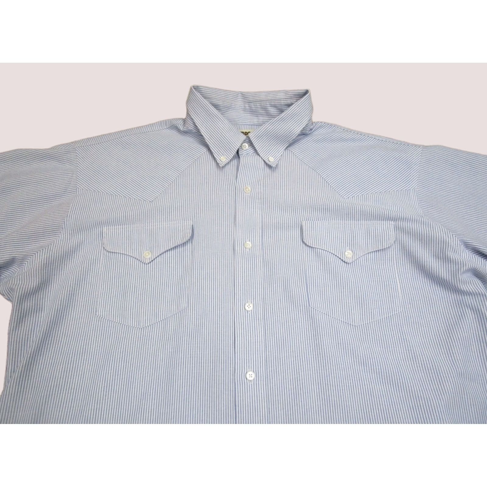 Vintage Ruddock Shirt Men 2XL Blue Pinstripe Vintage Western Cowboy USA 90s Shirt Size US XXL / EU 58 / 5 - 1 Thumbnail