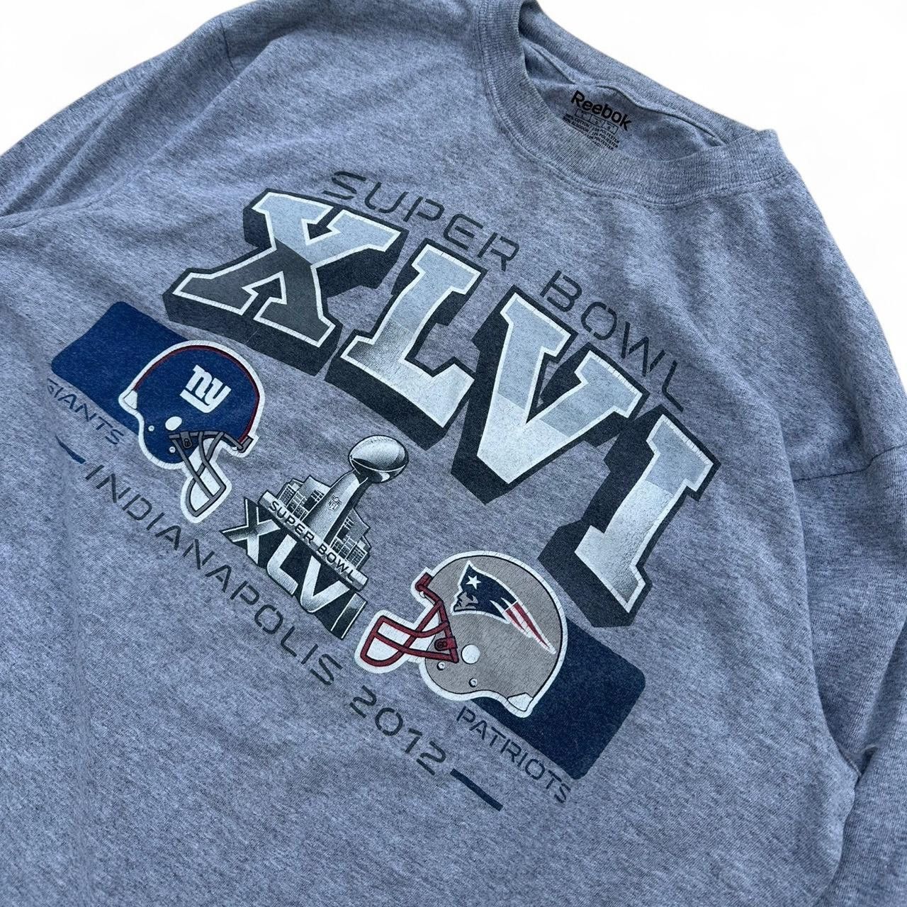 NFL vintage 2012 superbowl patriots giants long sleeve size L Size US L / EU 52-54 / 3 - 1 Thumbnail