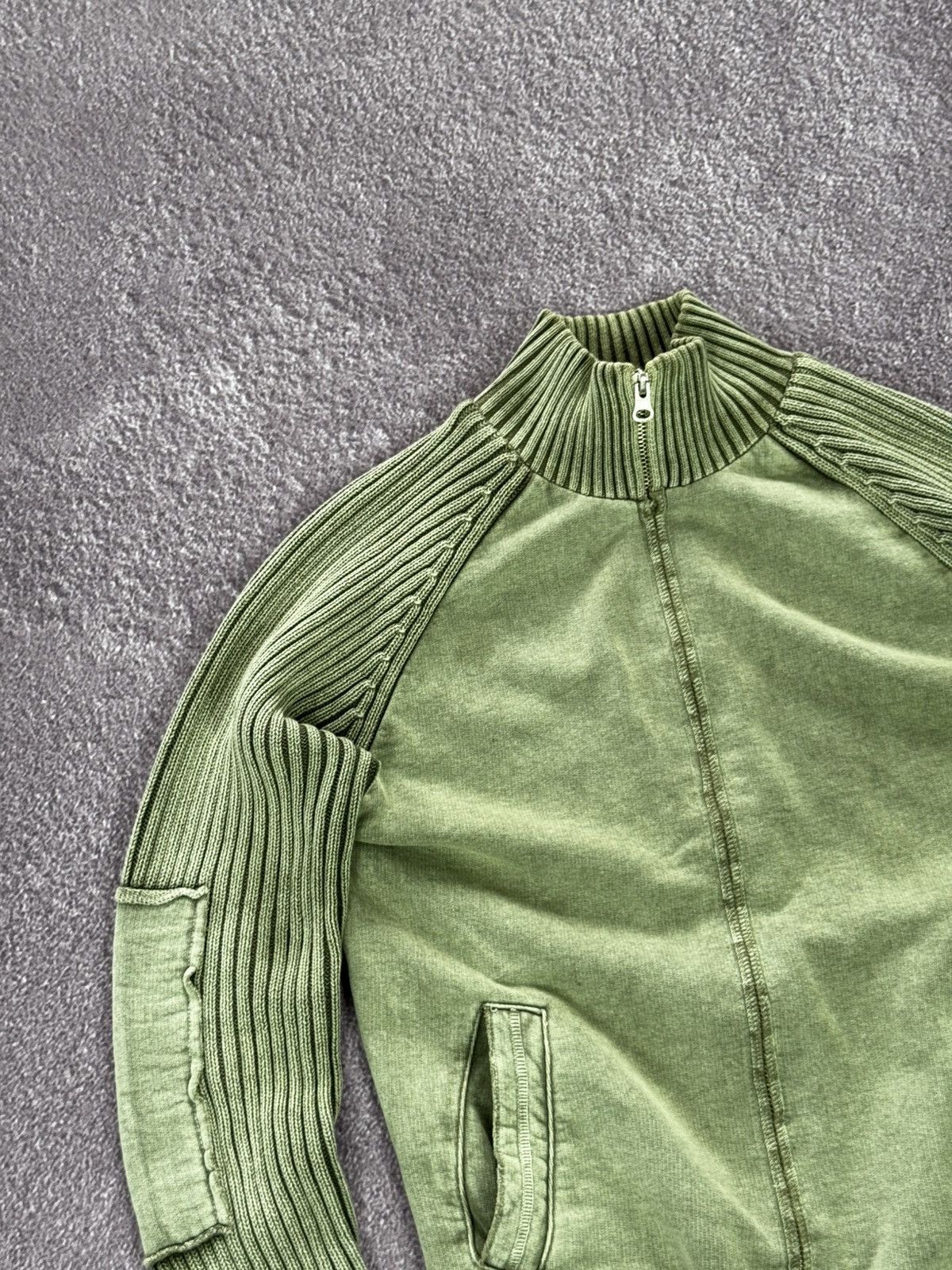 Japanese Brand 00s Japanese Brand Y2K Distressed Zip-Up Sweater Size M / US 6-8 / IT 42-44 - 4 Thumbnail