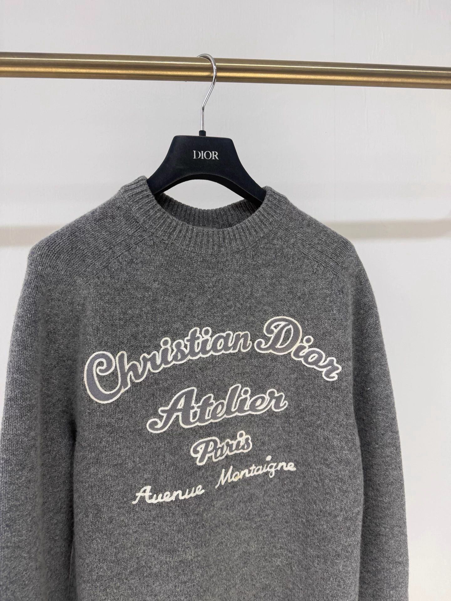 Dior Dior Gray Logo Knit Sweater 99 New XS Size XS / US 0-2 / IT 36-38 - 2 Thumbnail