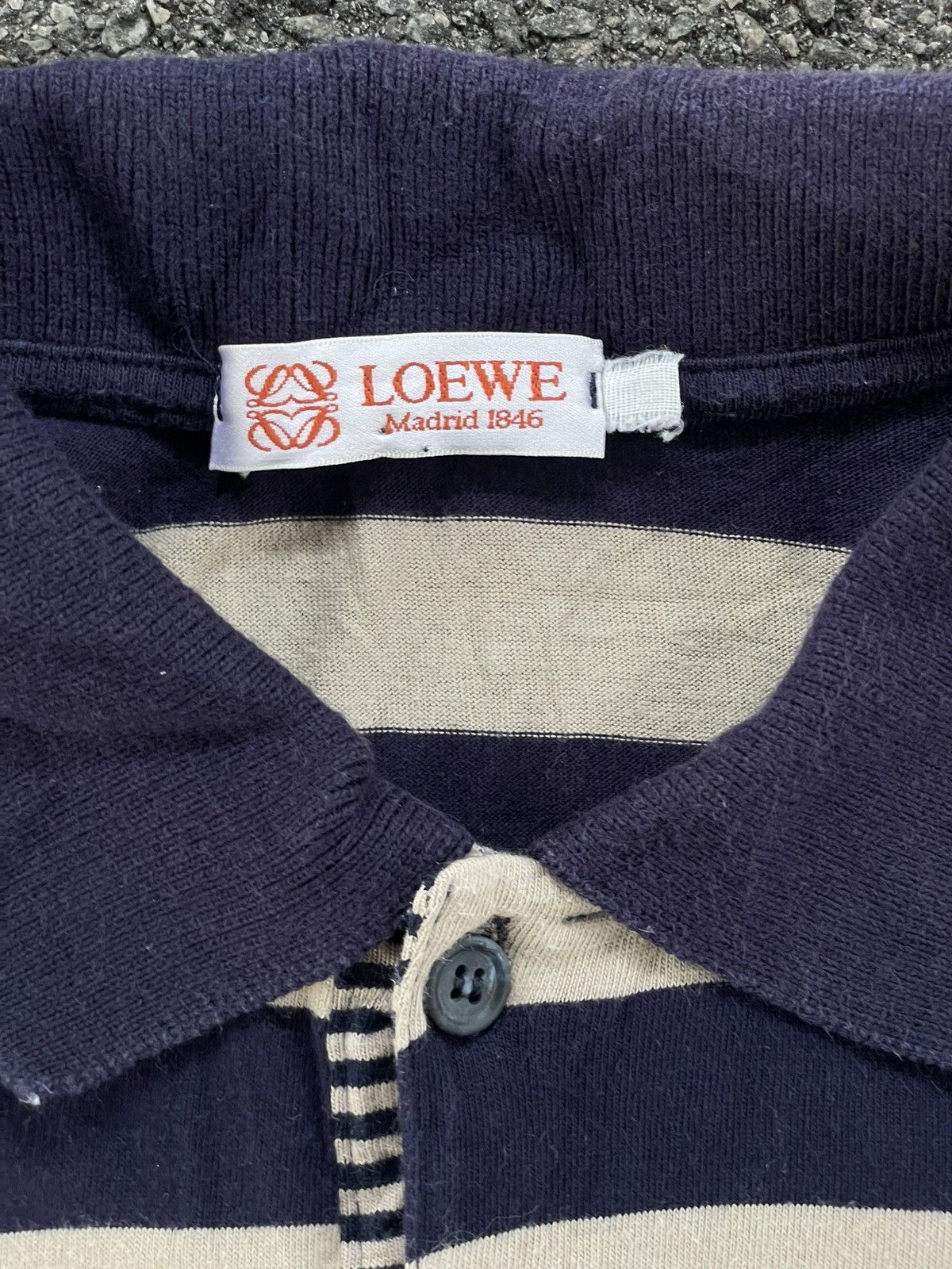 Loewe Vtg Loewe Striped Polo Shirt Size US L / EU 52-54 / 3 - 4 Thumbnail