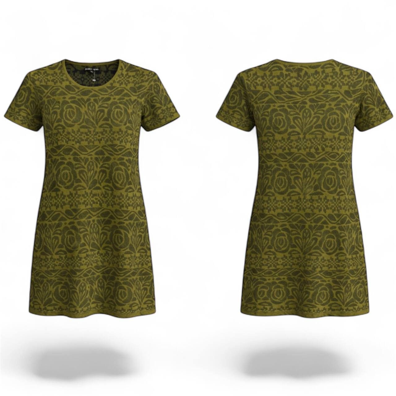 Gudrun Sjoden GUDRUN SJODEN OLIVE ORGANIC VINTAGE DRESS KNIT SIZE S Size S / US 4 / IT 40 - 3 Thumbnail