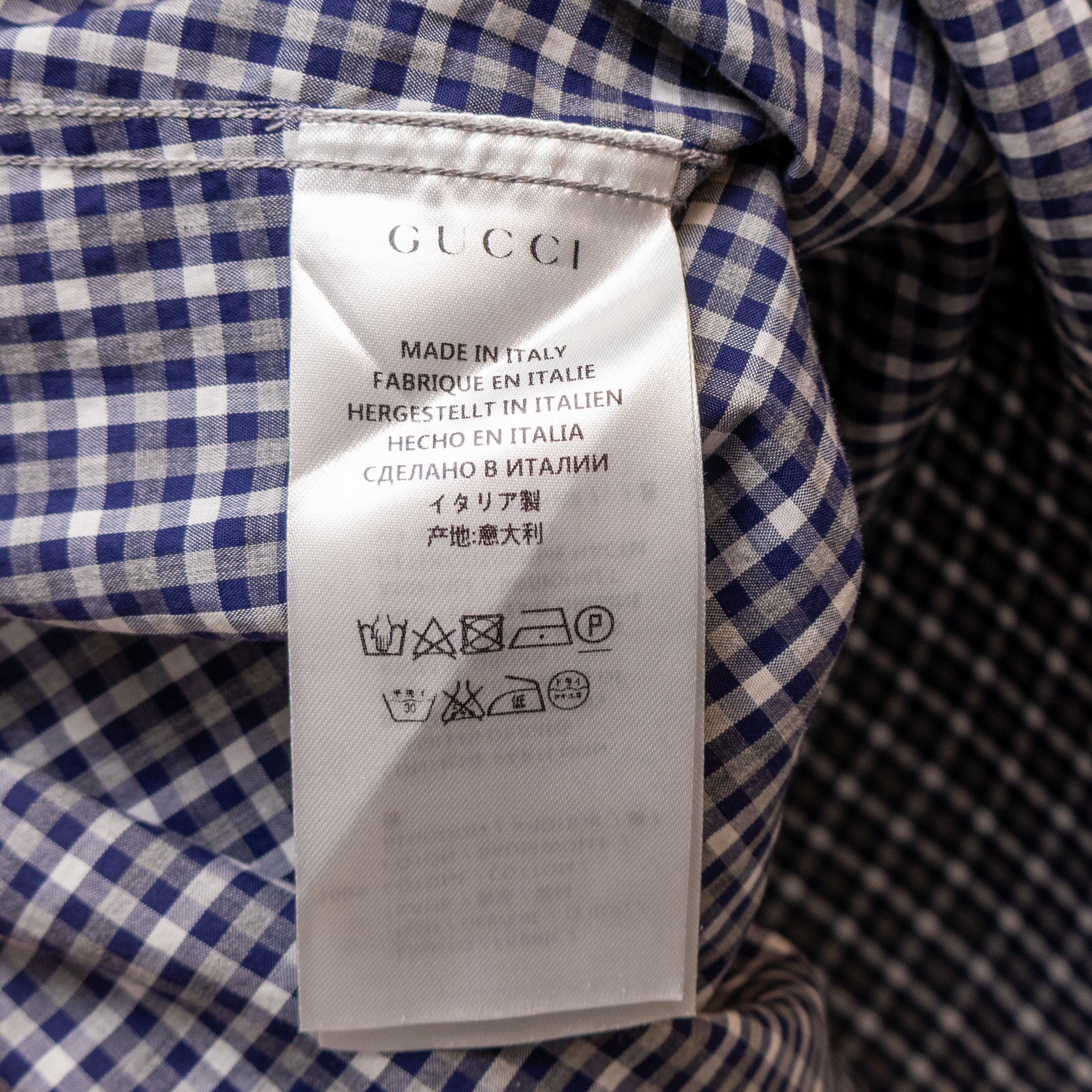 Gucci Gucci Men’s Slim Fit Gingham Check Dress Shirt Tom Ford Era Size US L / EU 52-54 / 3 - 4 Thumbnail