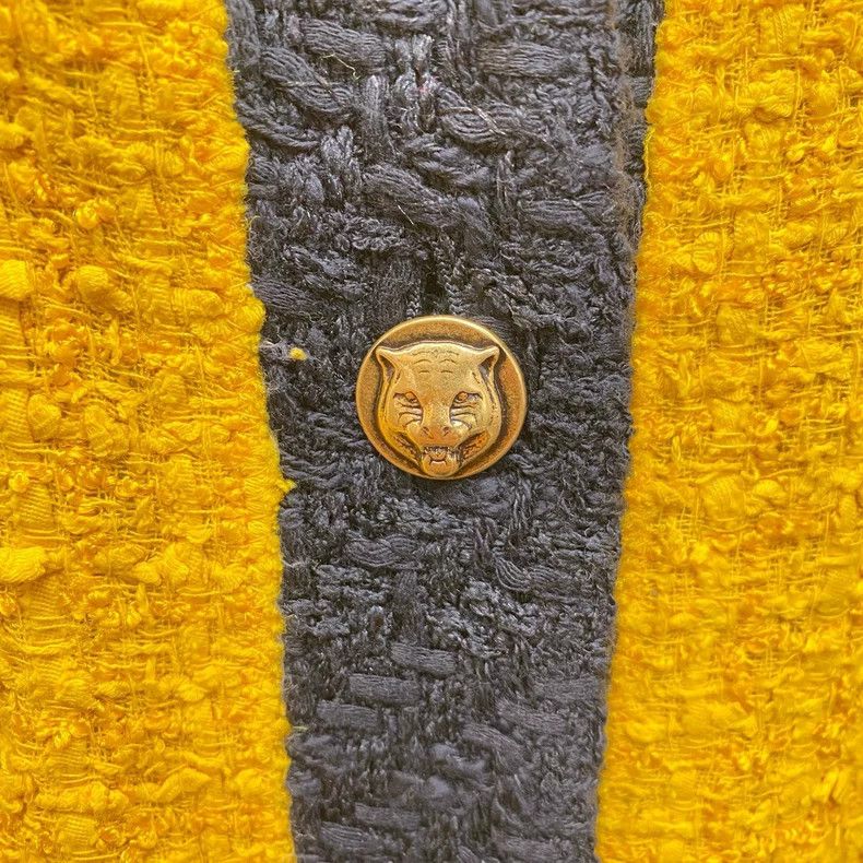 Gucci Gucci Yellow and black color block tweed woven small fragra Size M / US 6-8 / IT 42-44 - 3 Thumbnail