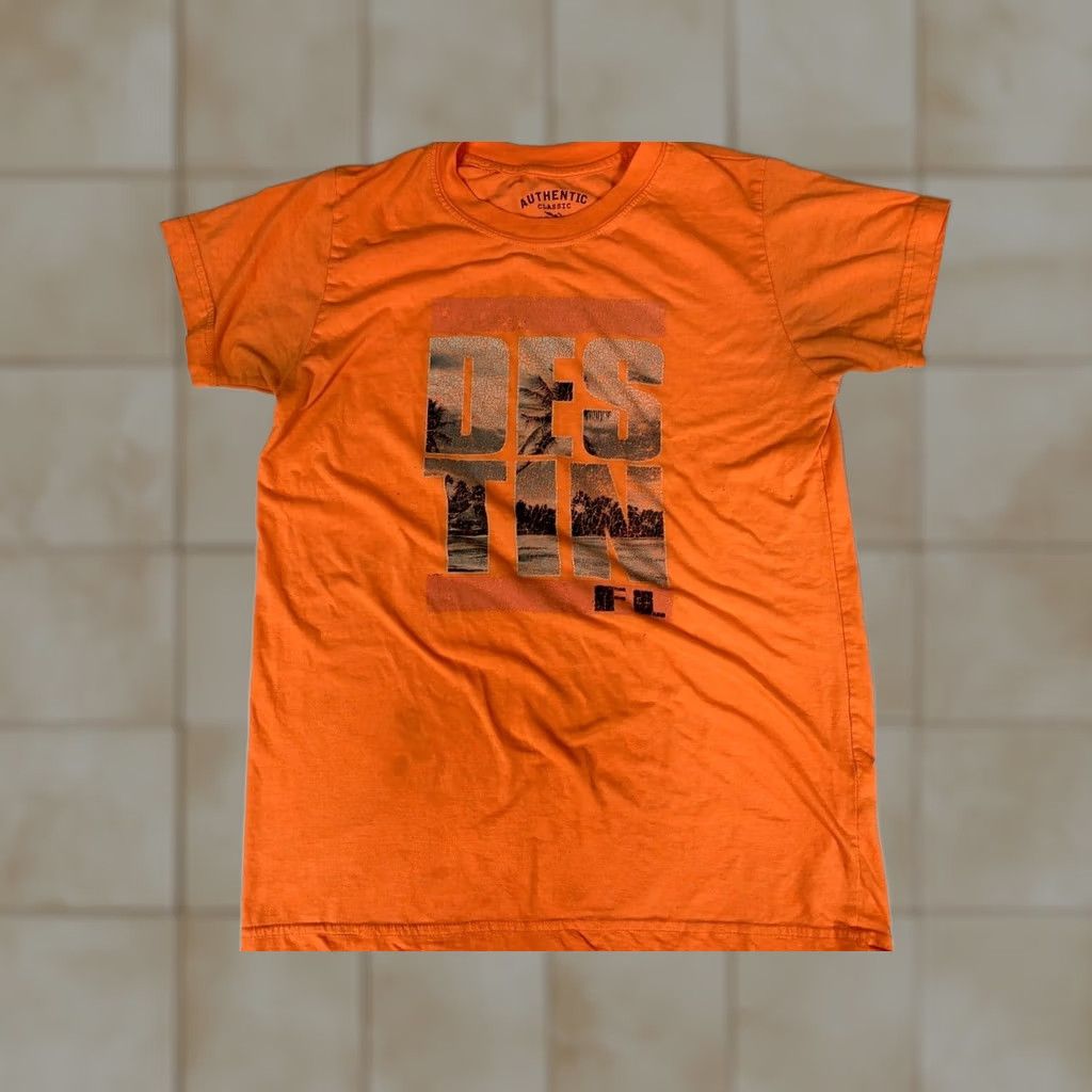 Vintage Pacific Surf Shirt MEns Short Sleeve Orange Florida Graphic Logo Crew Neck S Size US S / EU 44-46 / 1 - 1 Thumbnail